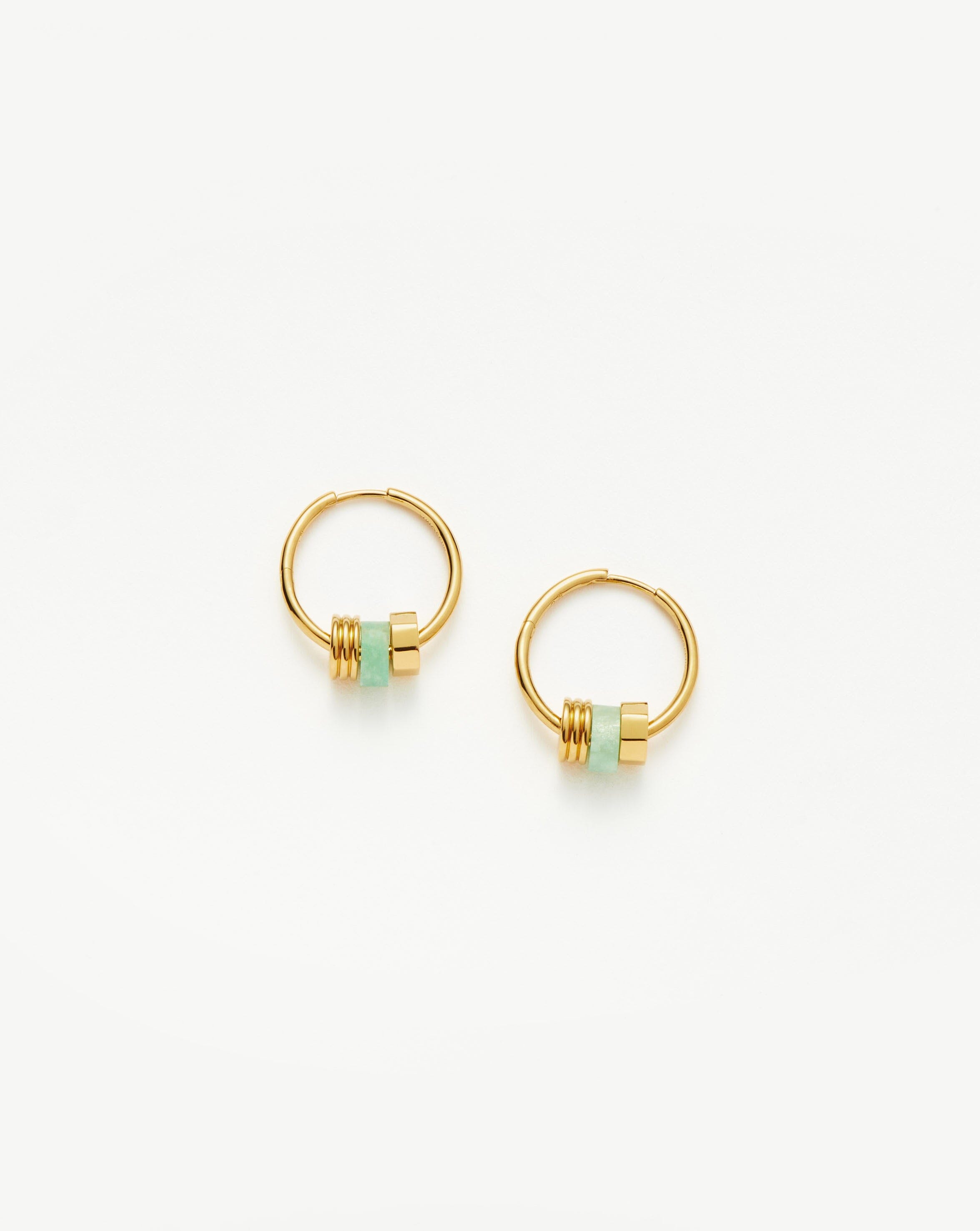 Abacus Beaded Small Charm Hoop Earrings | 18ct Recycled Gold Vermeil on Recycled Sterling Silver Earrings Missoma 