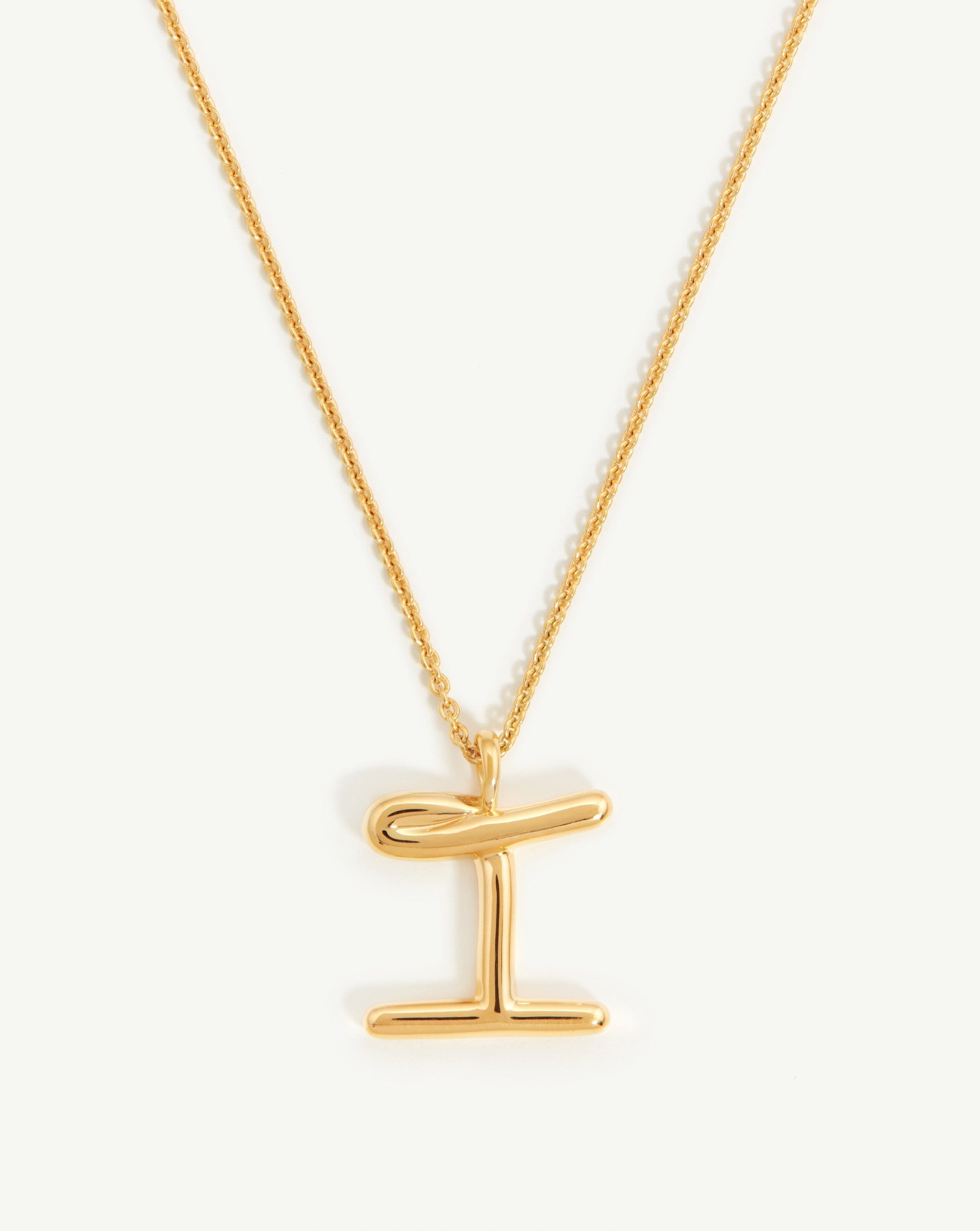 Bamboo gold hot sale initial necklace