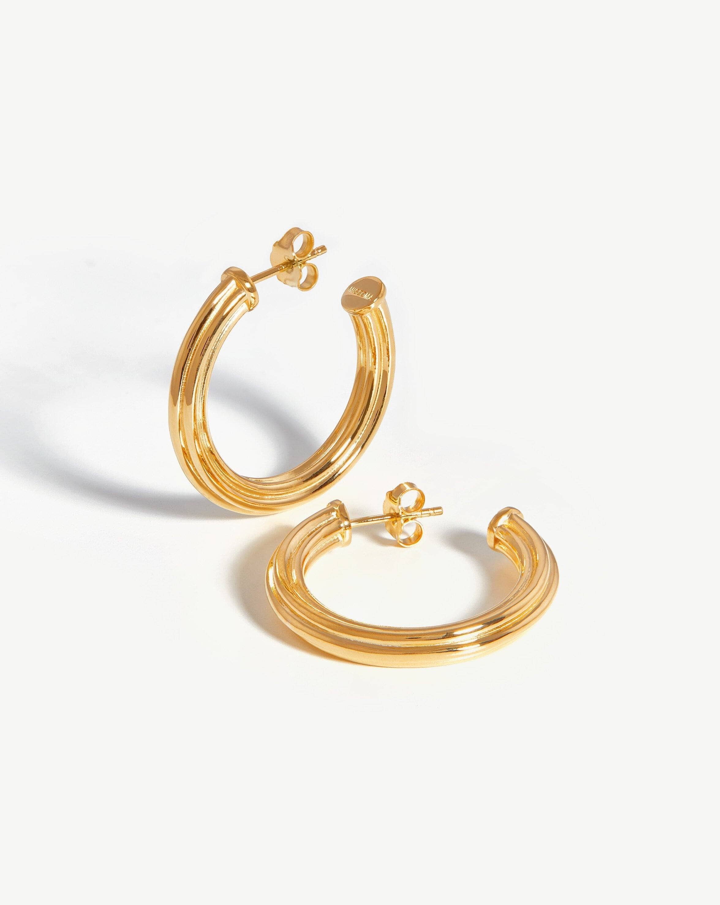 Large Ridge Hoop Earrings | Missoma