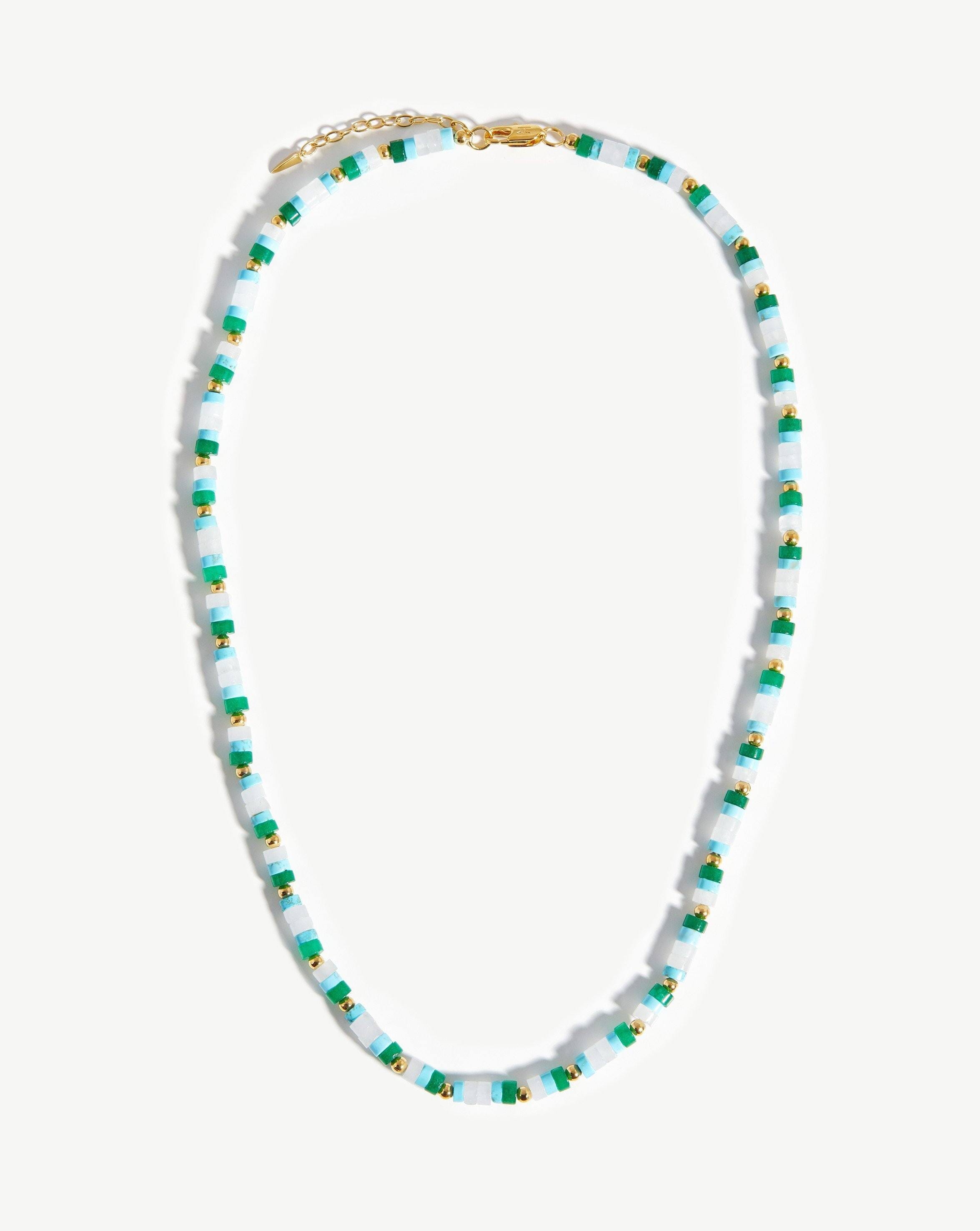 Beaded deals white necklace