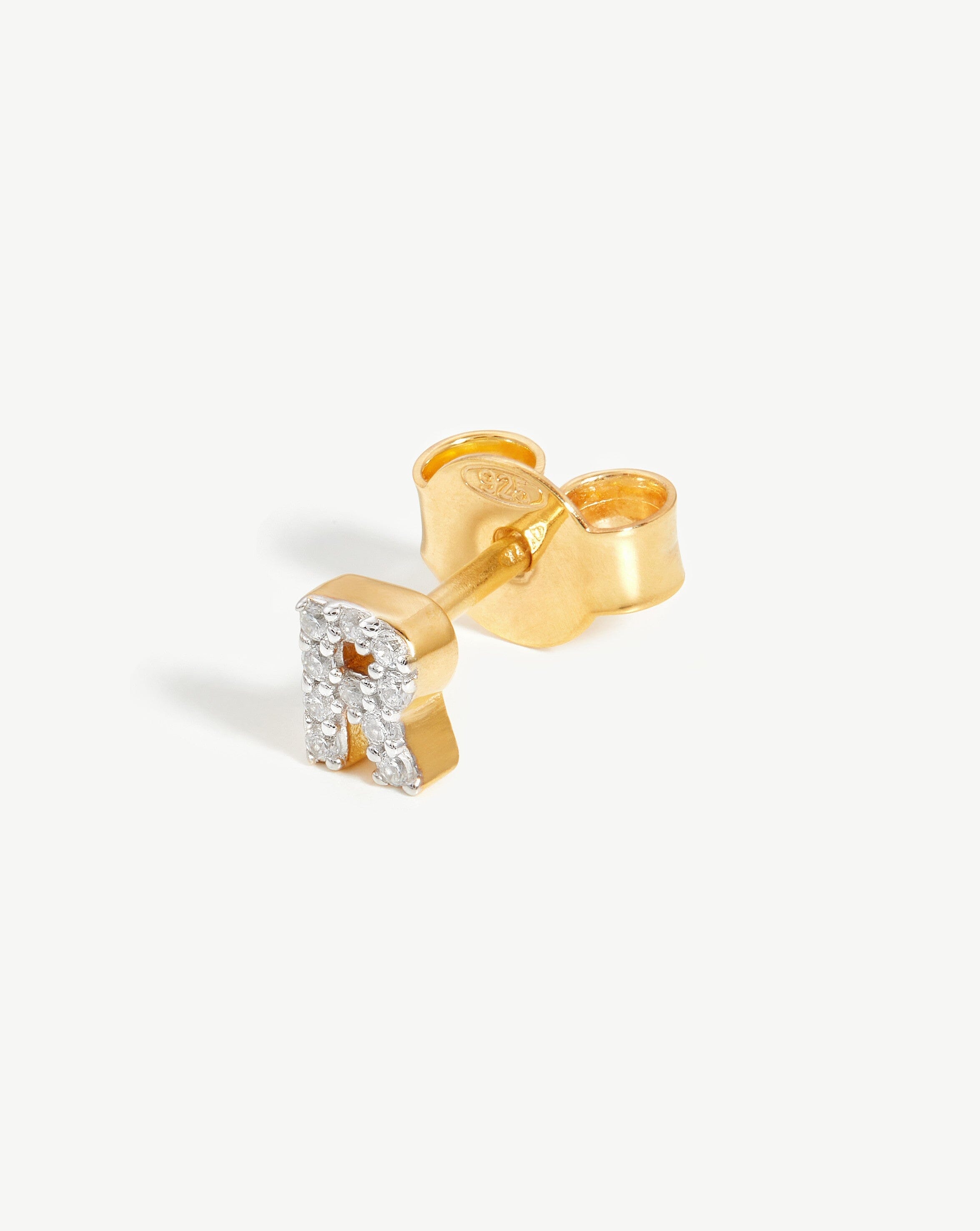 R initial earrings store