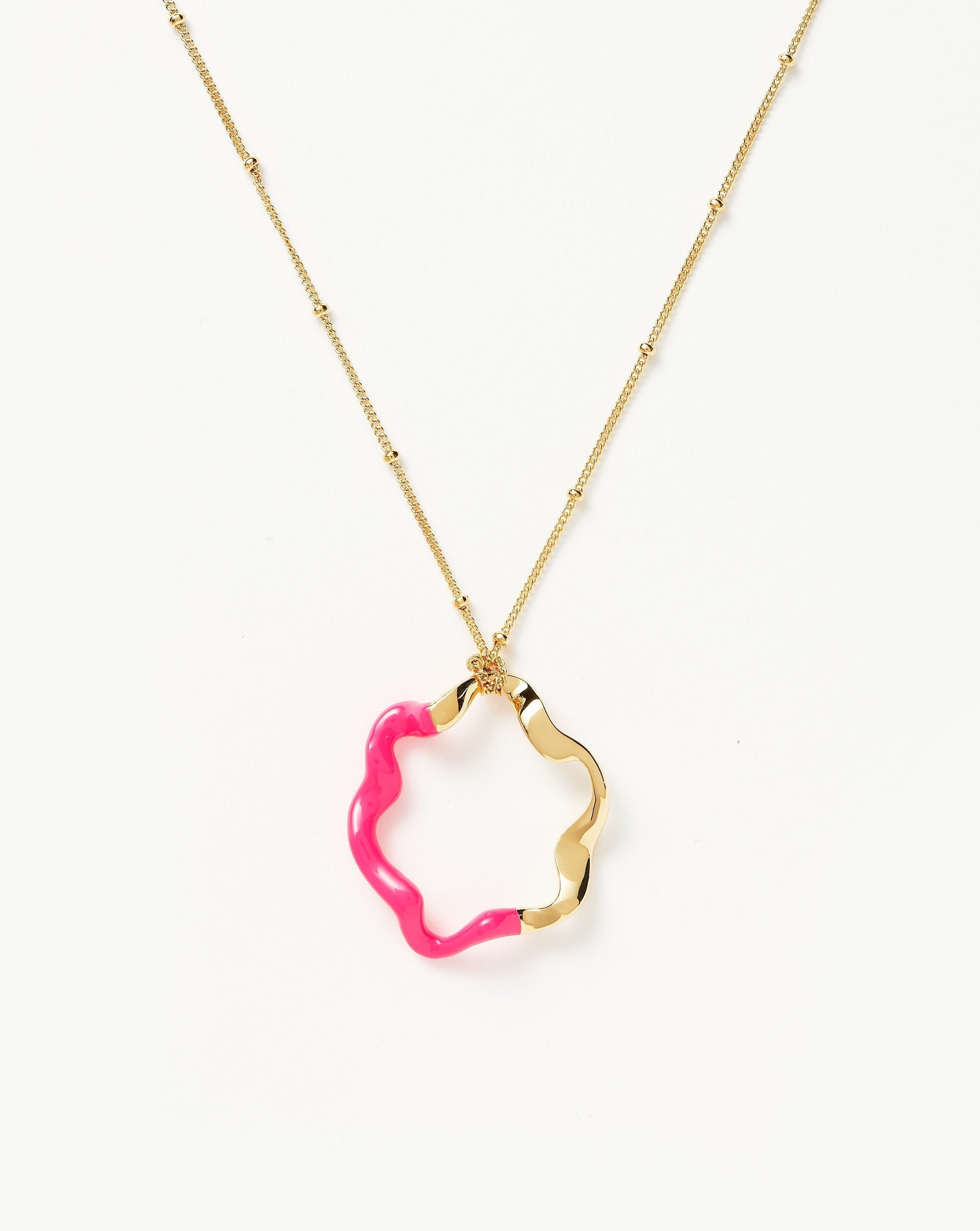 Neon Yellow Heart necklace
