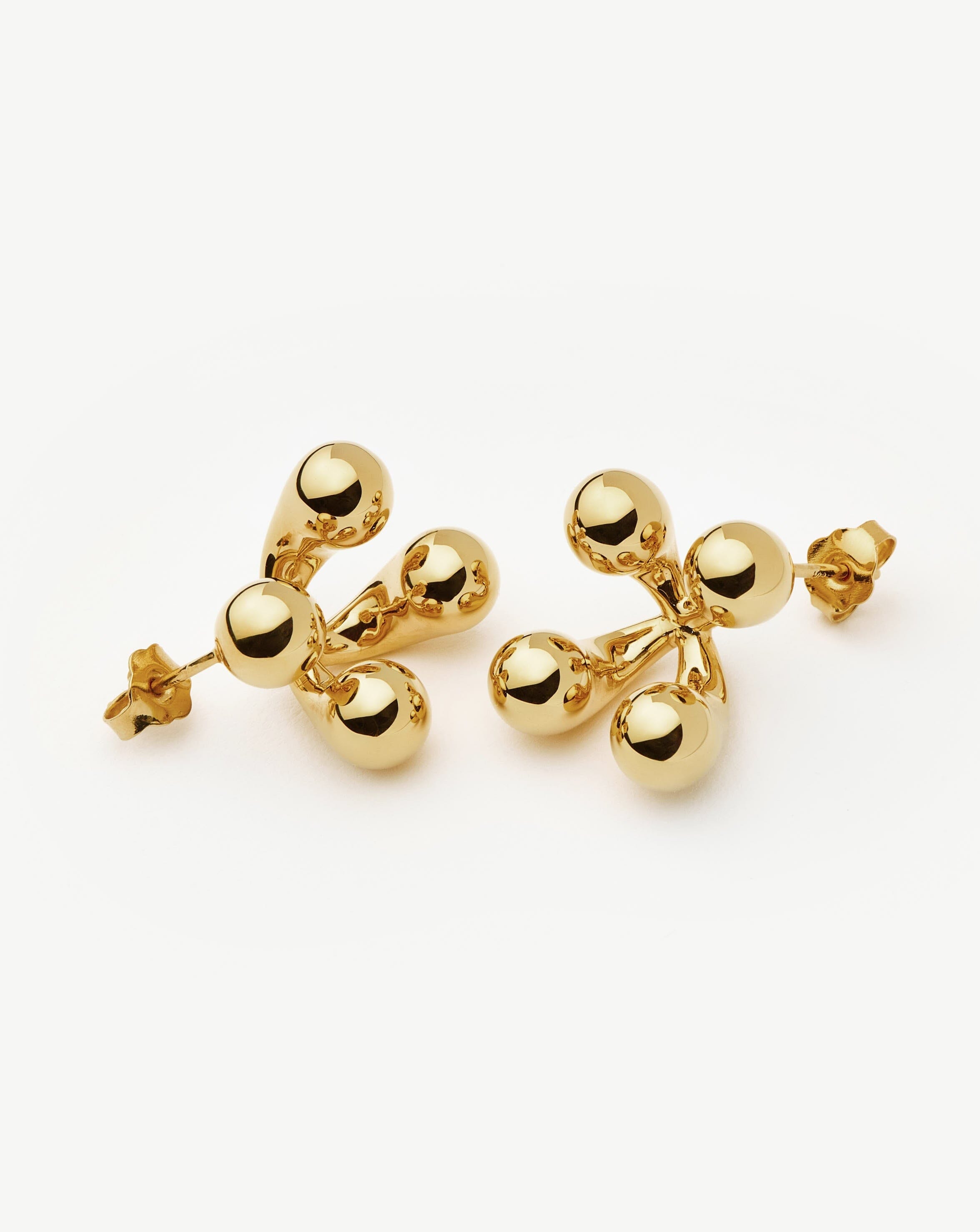 Atom Oversized Stud Earrings | 18ct Gold Plated Earrings Missoma 