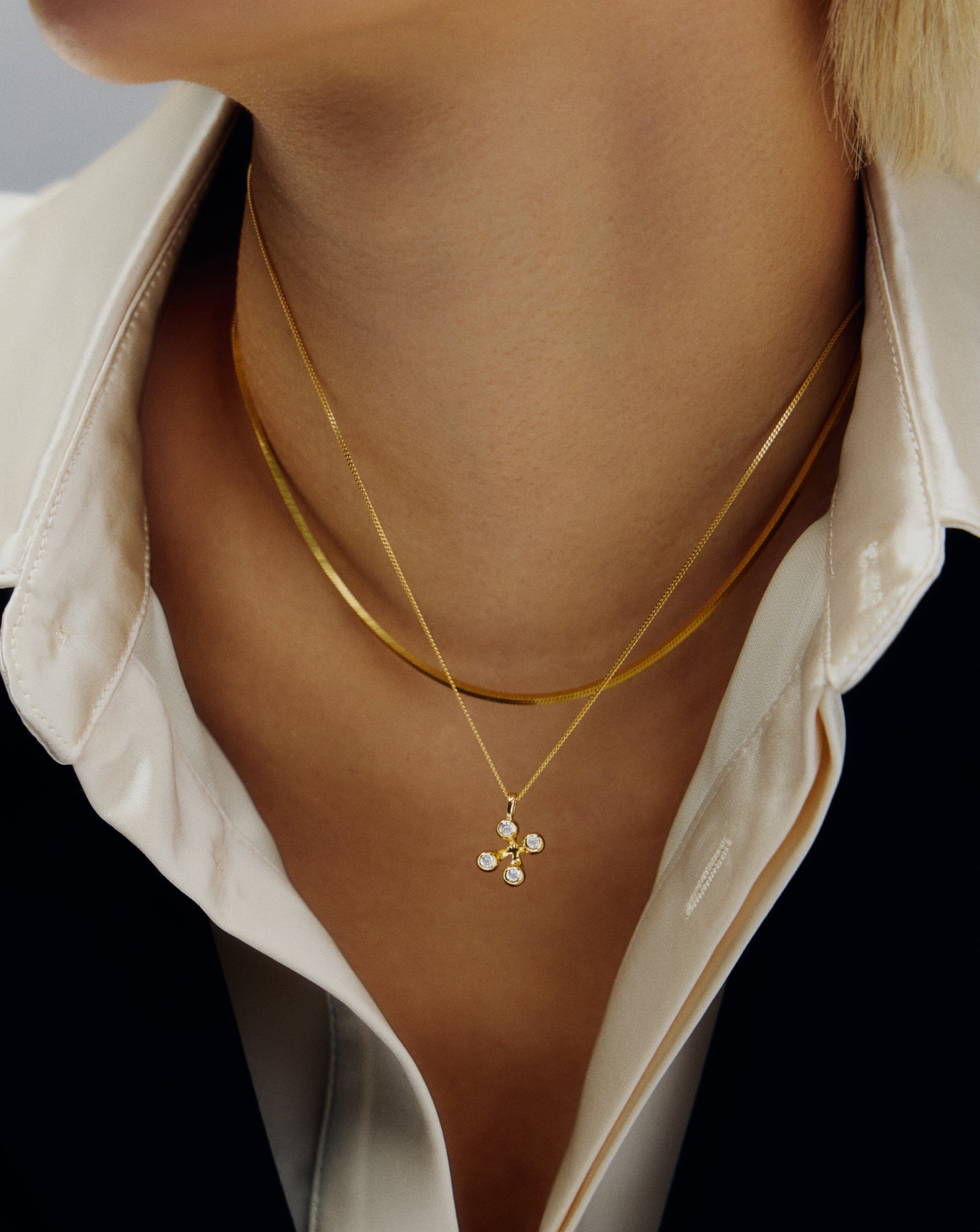 Atom Pendant Necklace | 18ct Gold Vermeil Cubic Zirconia Necklaces Missoma 