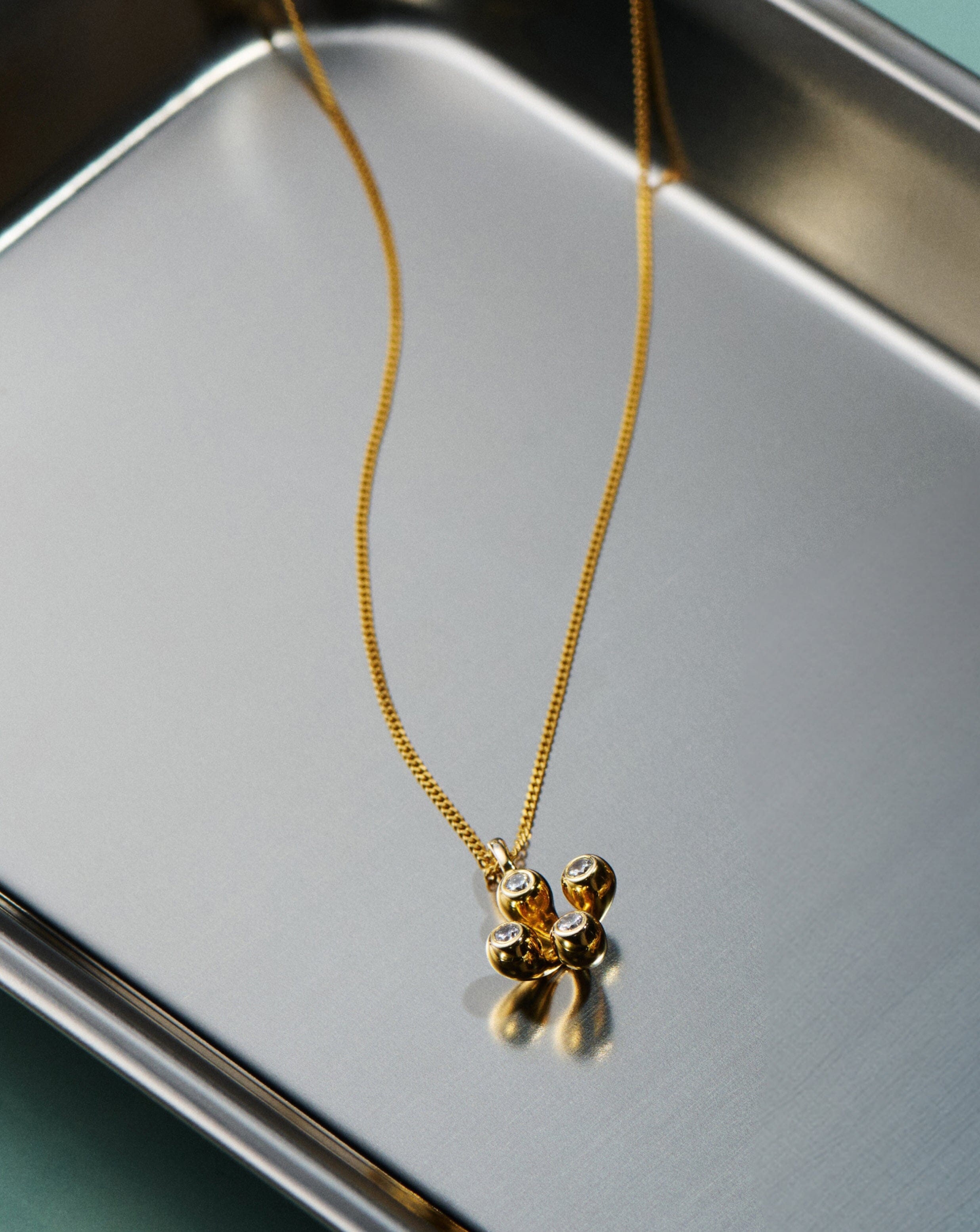 Atom Pendant Necklace | 18ct Gold Vermeil Cubic Zirconia Necklaces Missoma 