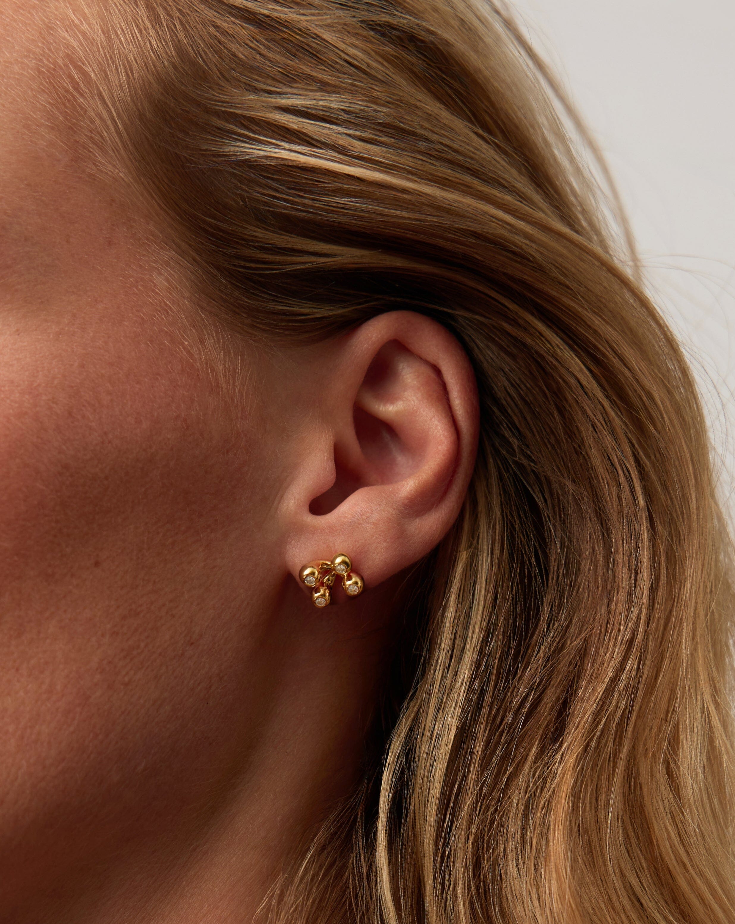 Atom Stud Earrings | 18ct Gold Vermeil Earrings Missoma 