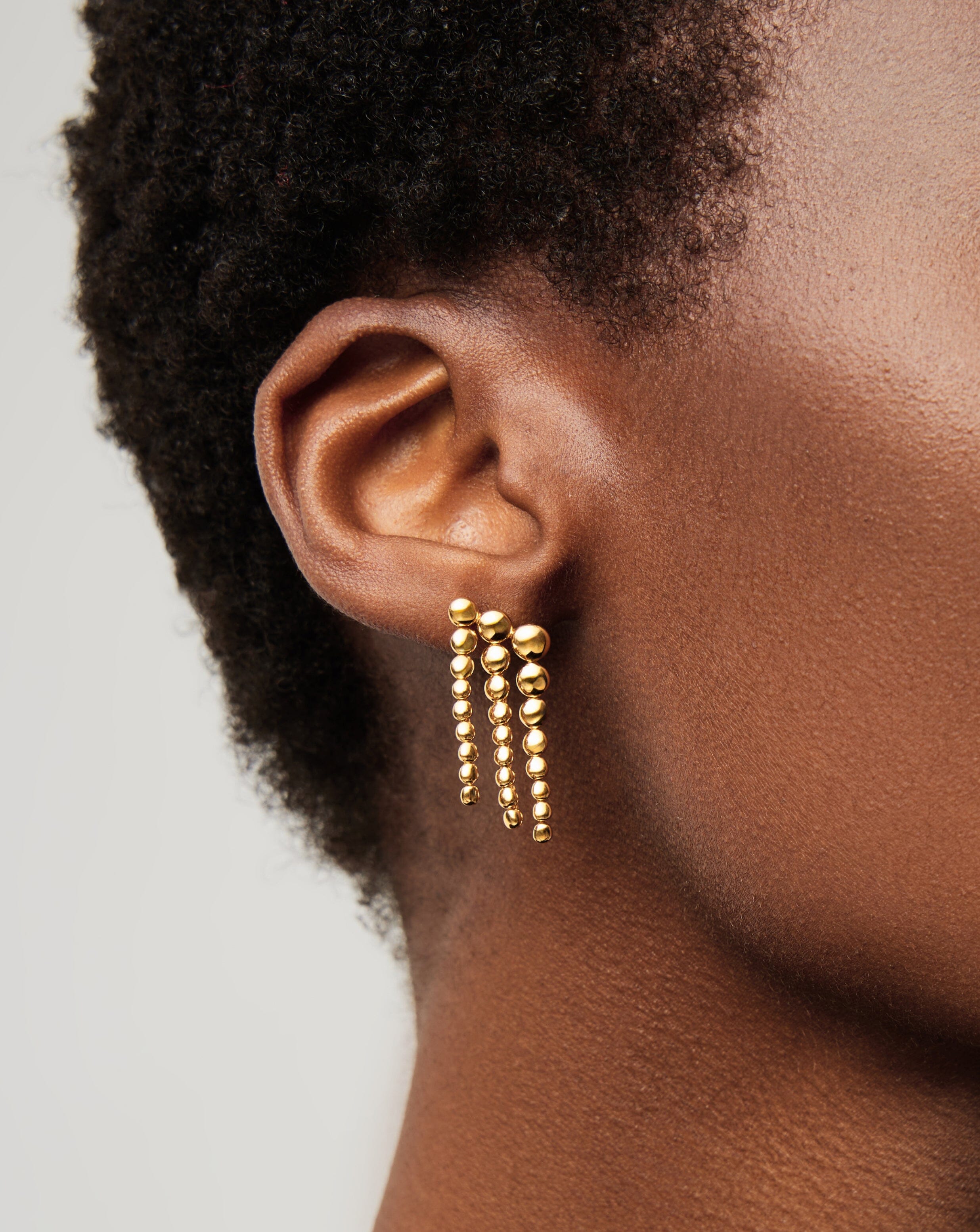 Beaded Waterfall Drop Earrings | 18ct Gold Vermeil Earrings Missoma 