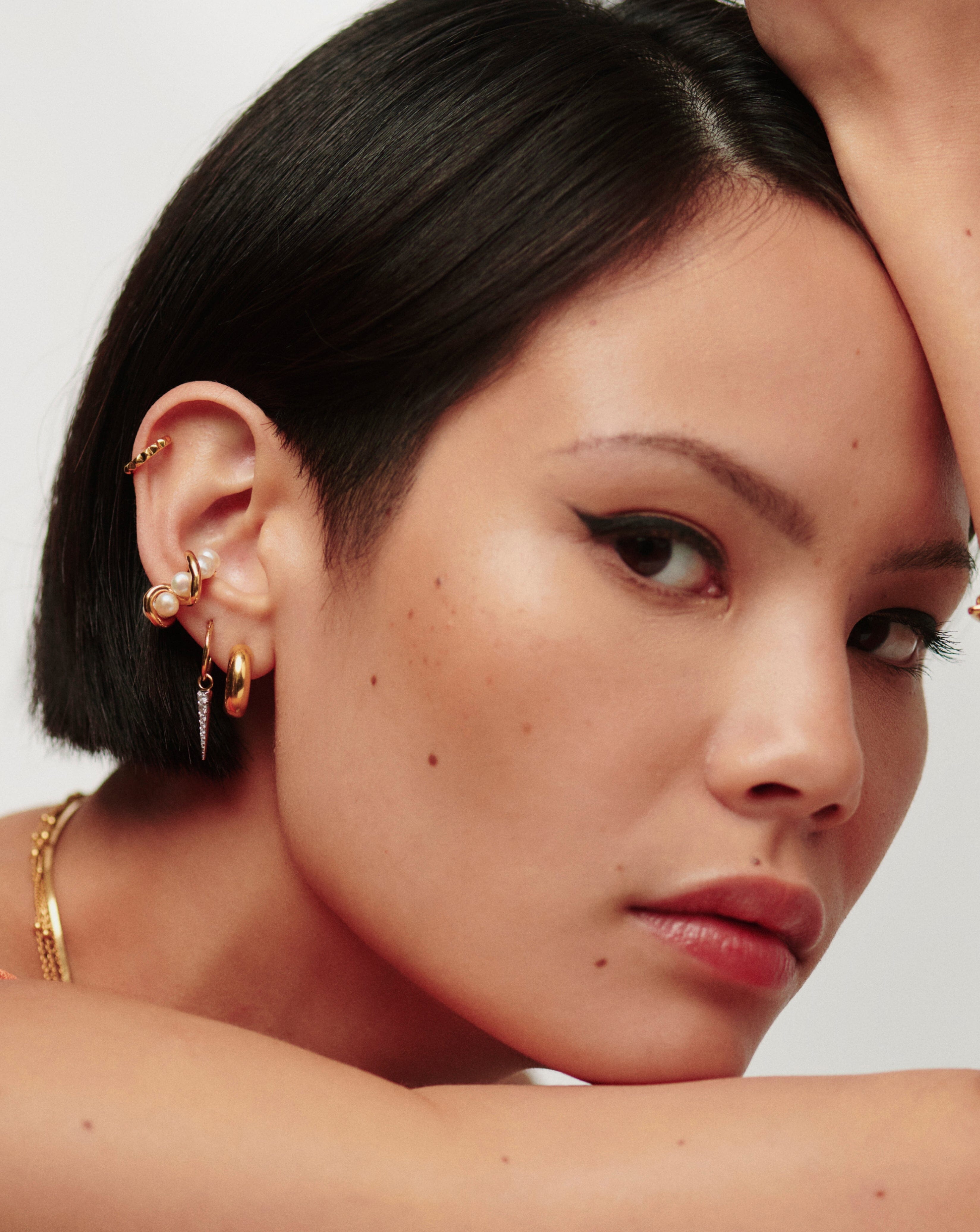 Chubby Mini Hoop Earrings | 18ct Gold Vermeil Earrings Missoma 