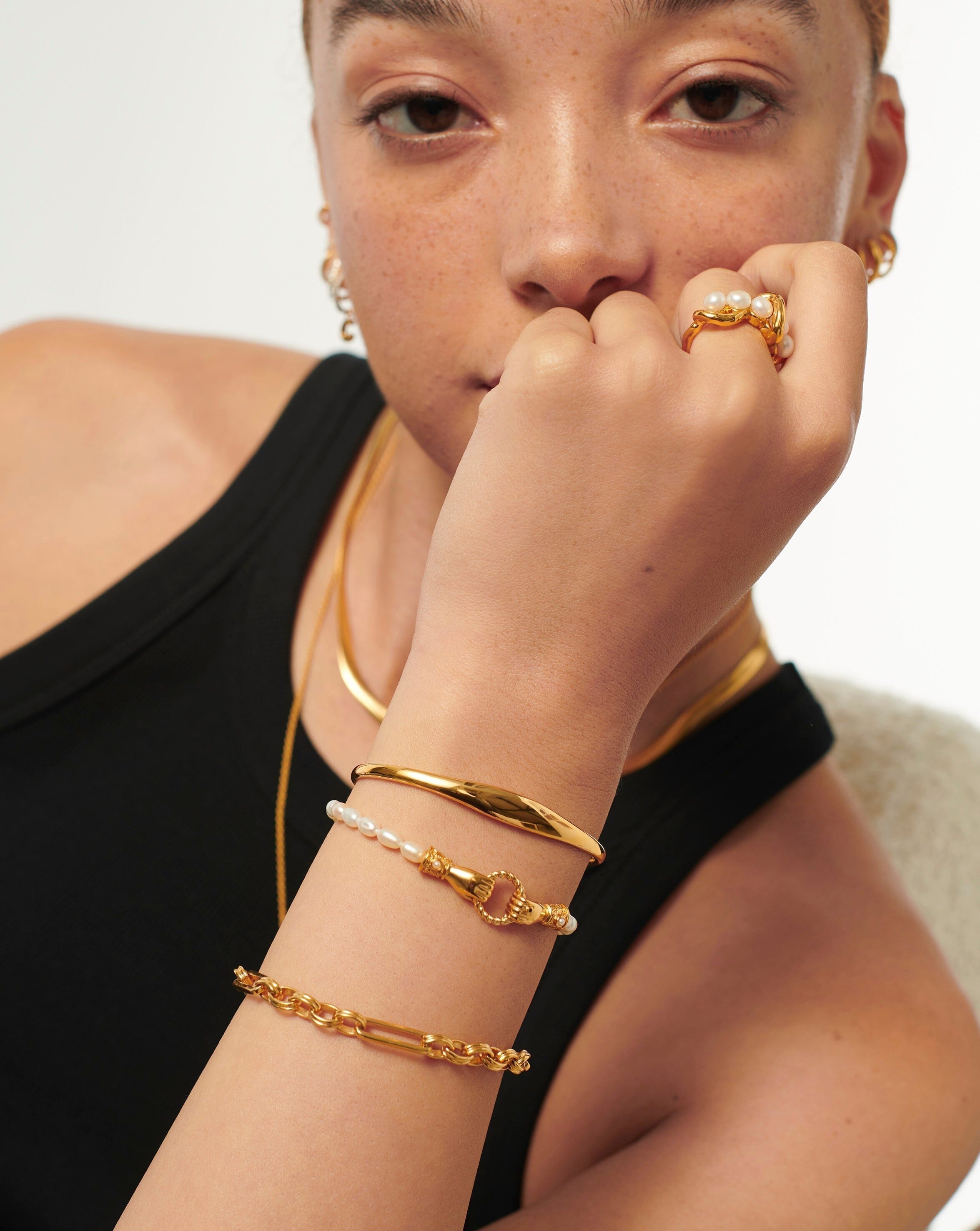 Classic Cuff Bracelet | 18ct Gold Vermeil Bracelets Missoma 