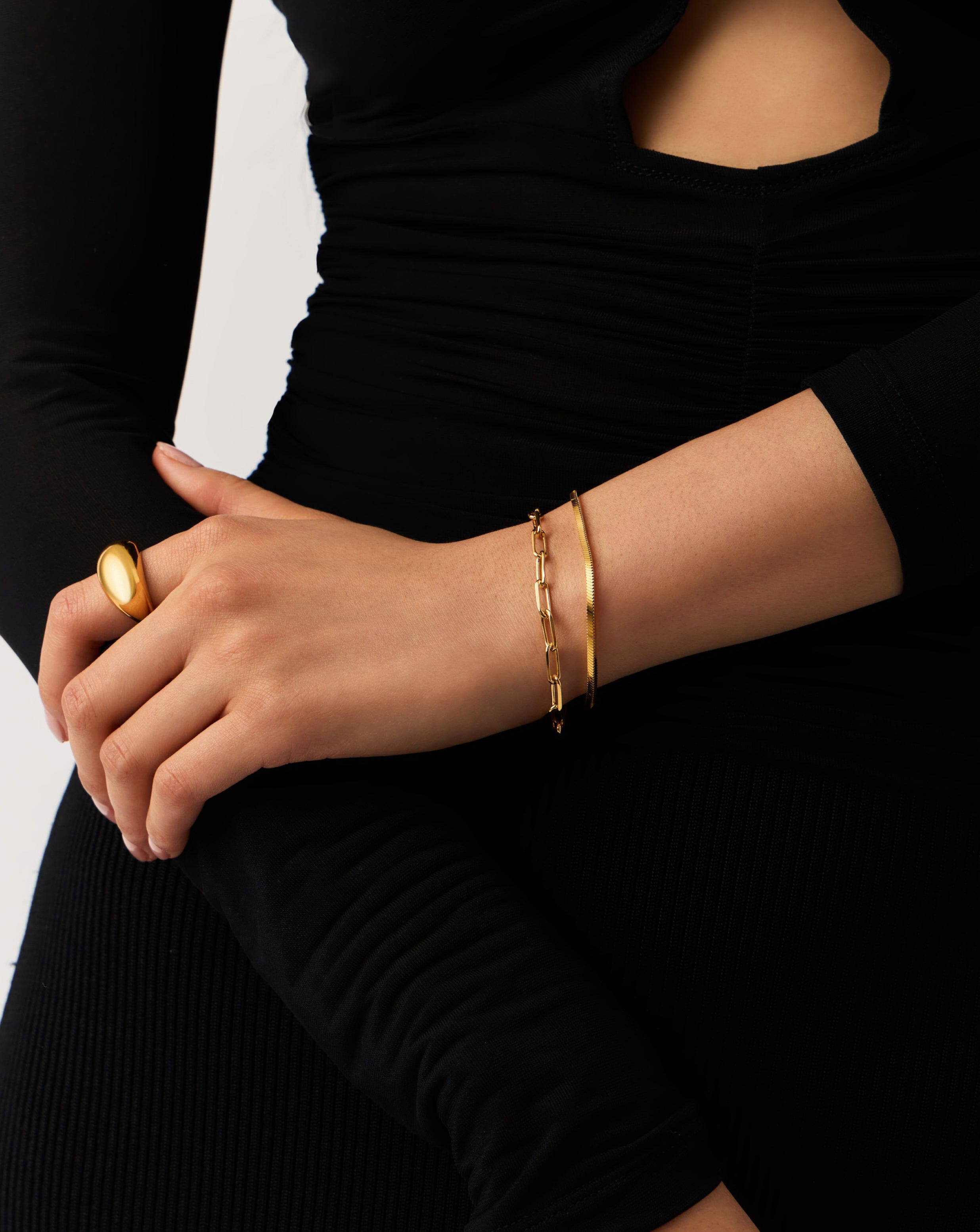 Classic Mini Paperclip Chain Bracelet | 18ct Gold Plated Bracelets Missoma 