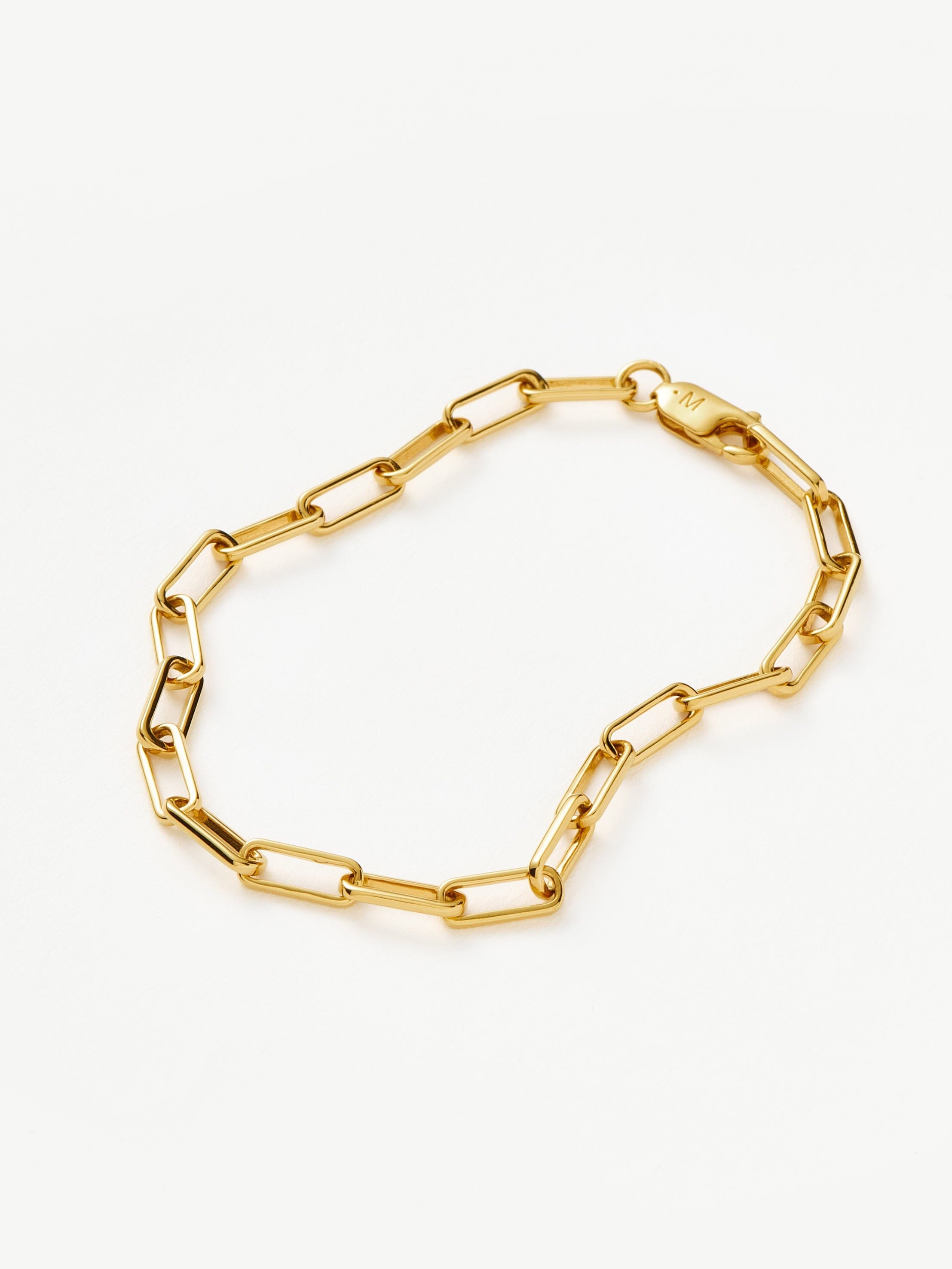 Classic Mini Paperclip Chain Bracelet | 18ct Gold Plated Bracelets Missoma 