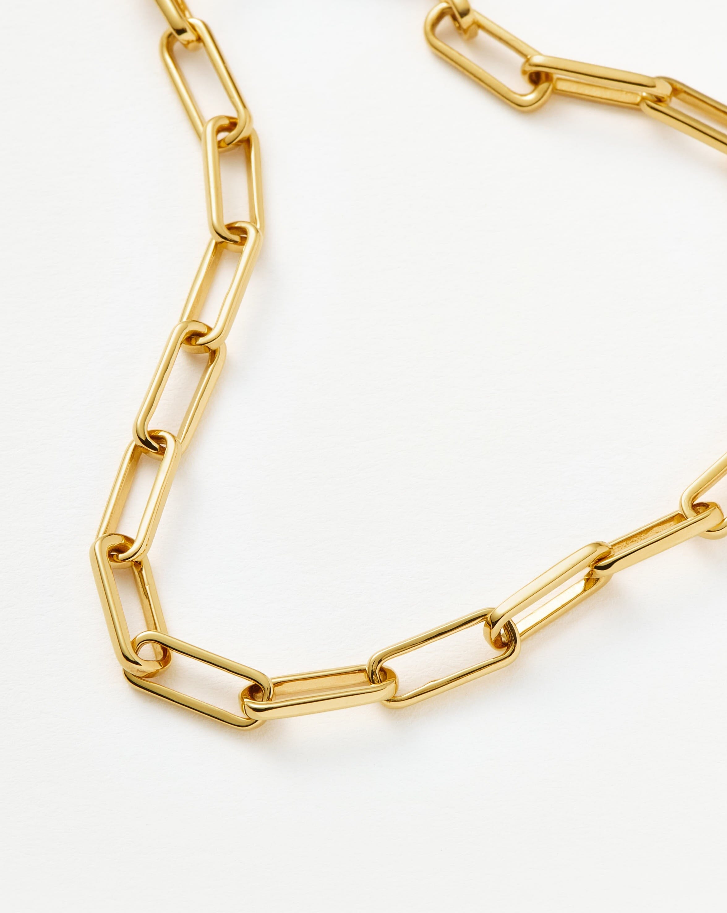 Classic Mini Paperclip Chain Bracelet | 18ct Gold Plated Bracelets Missoma 