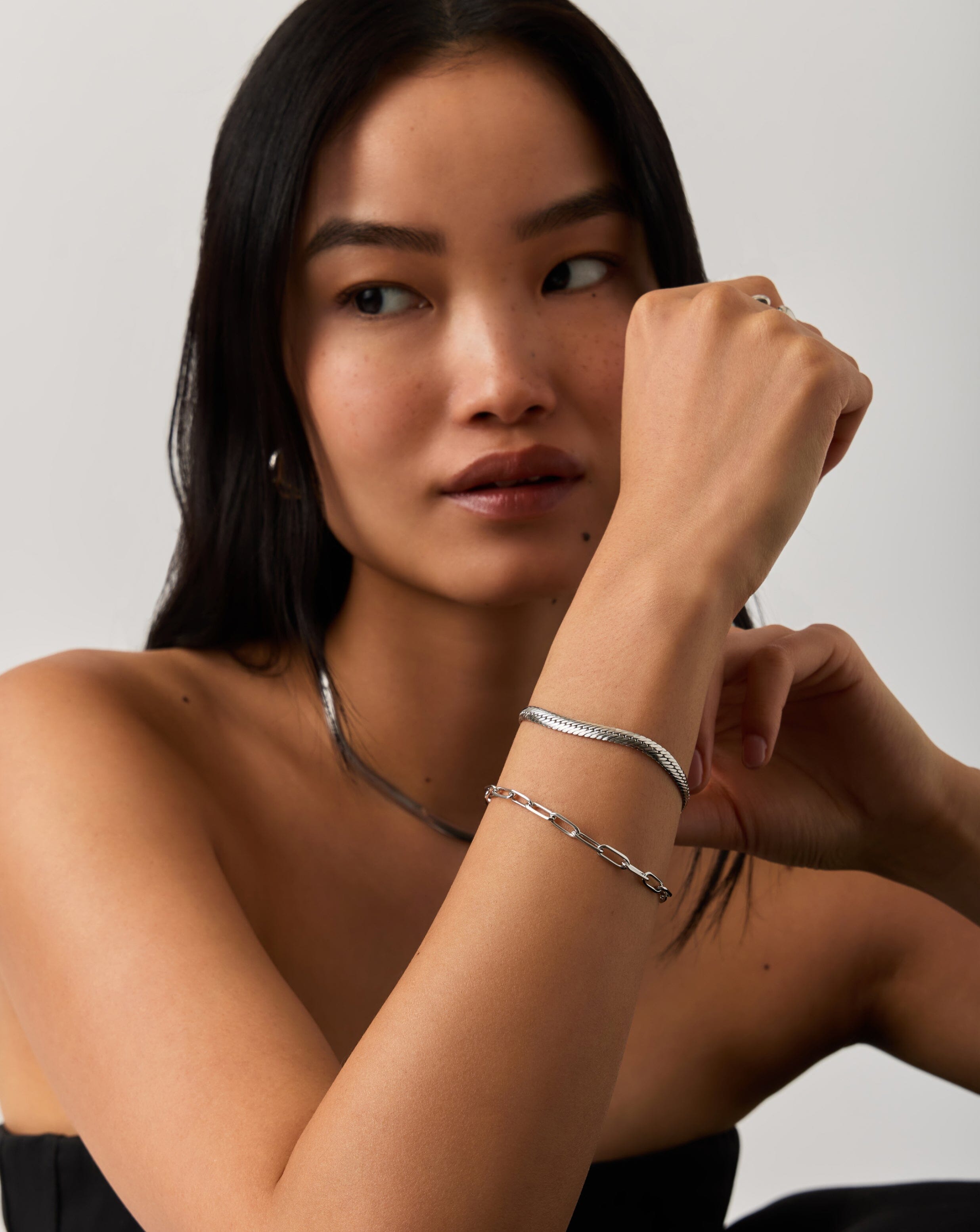 Classic Mini Paperclip Chain Bracelet | Silver Plated Bracelets Missoma 