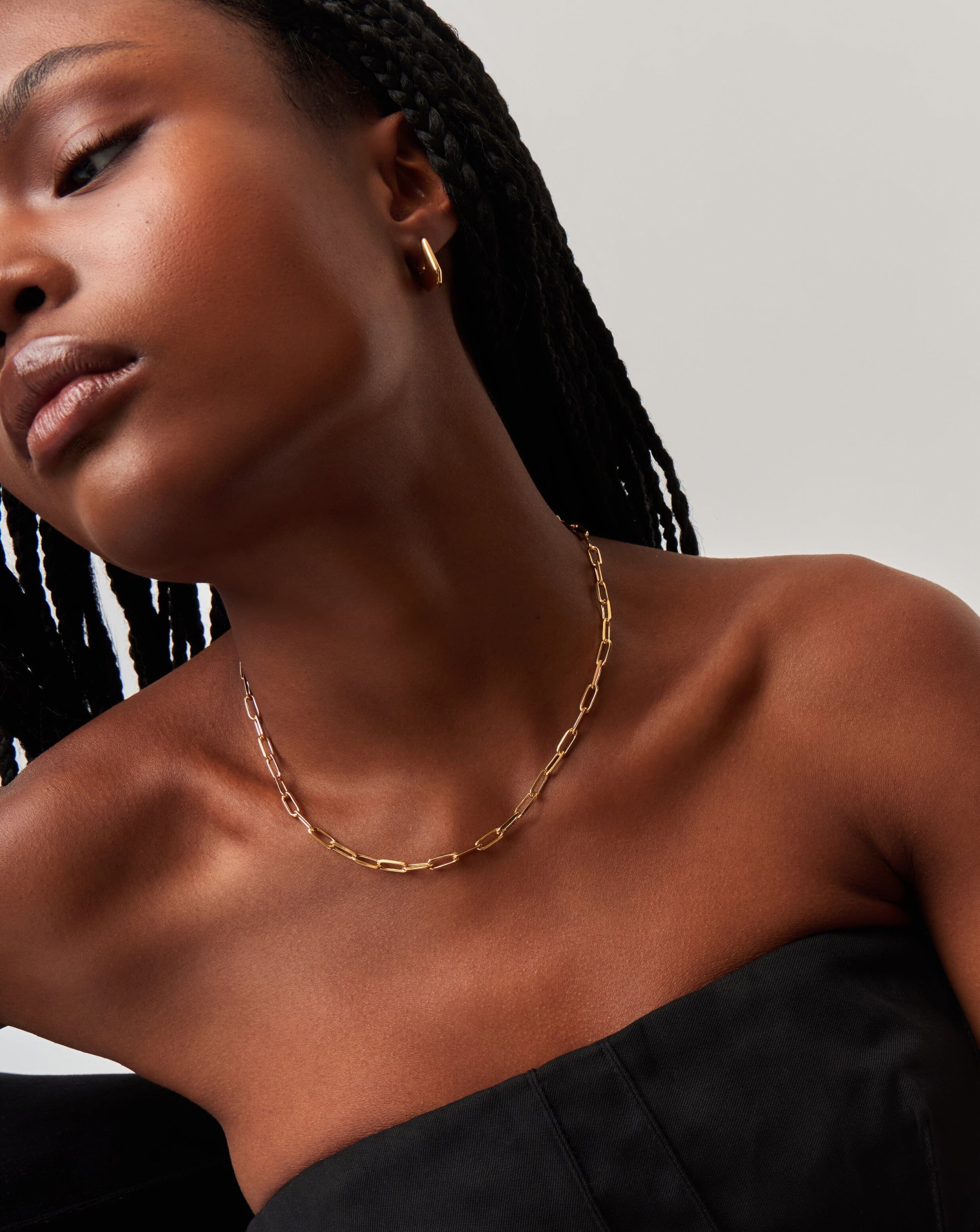 Classic Mini Short Paperclip Chain Necklace | 18ct Gold Plated Necklaces Missoma 