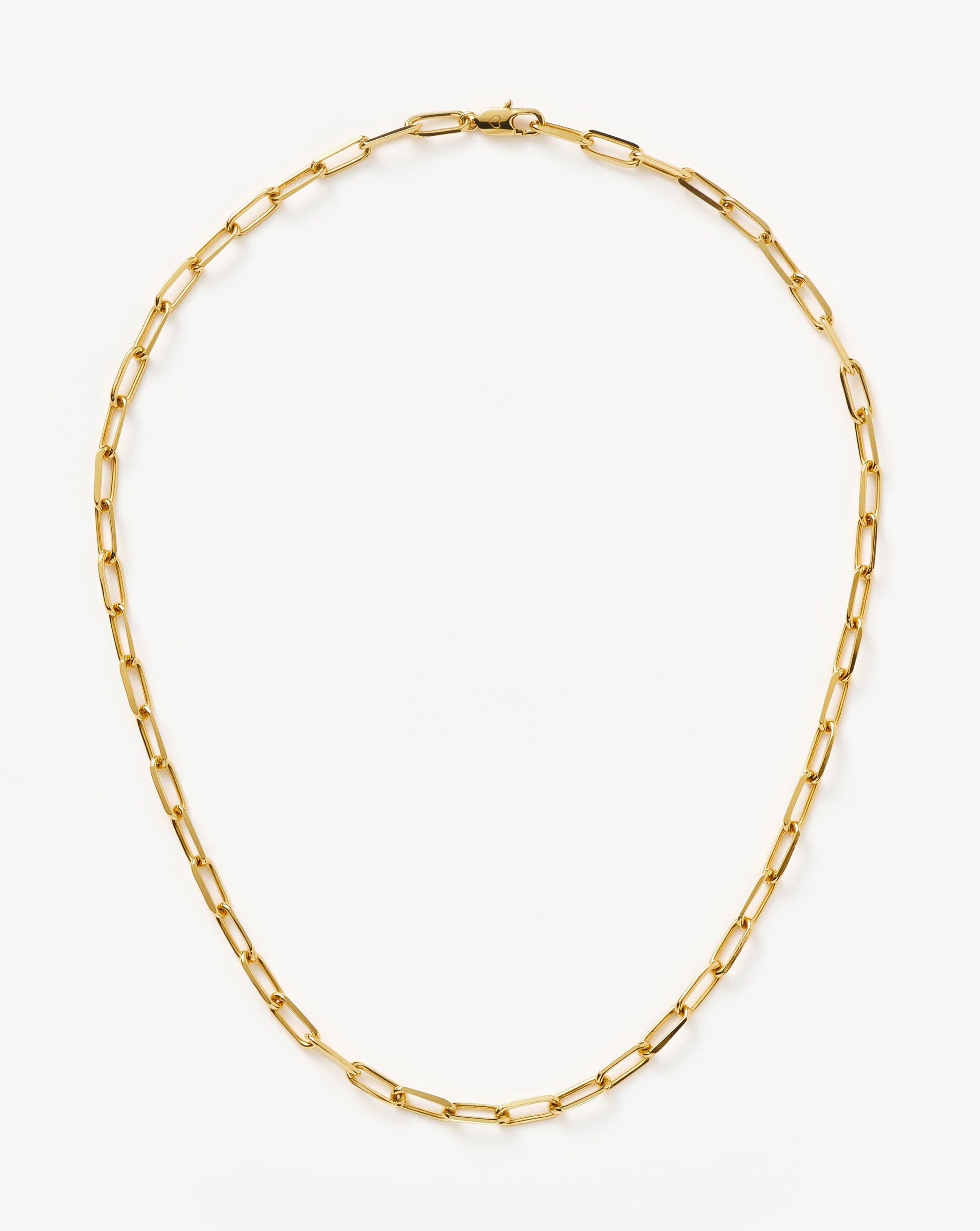 Classic Mini Short Paperclip Chain Necklace | 18ct Gold Plated Necklaces Missoma 