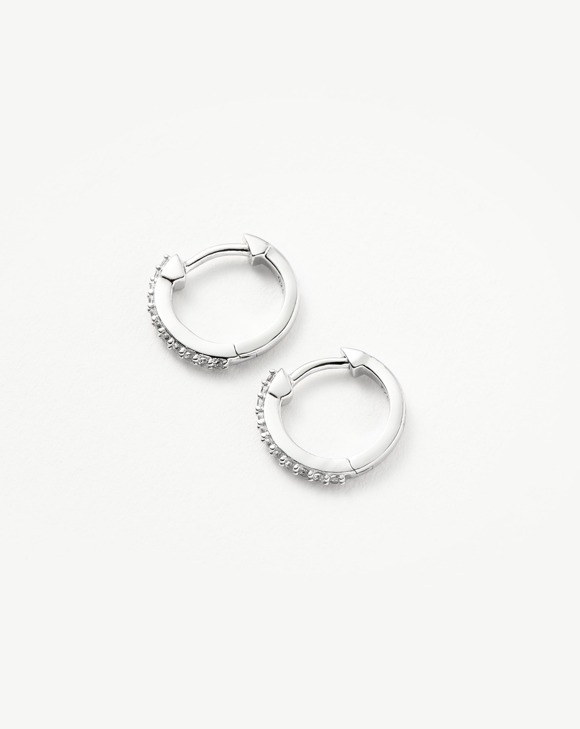 Sterling Silver Cubic Zirconia Earrings in White | Pascoes