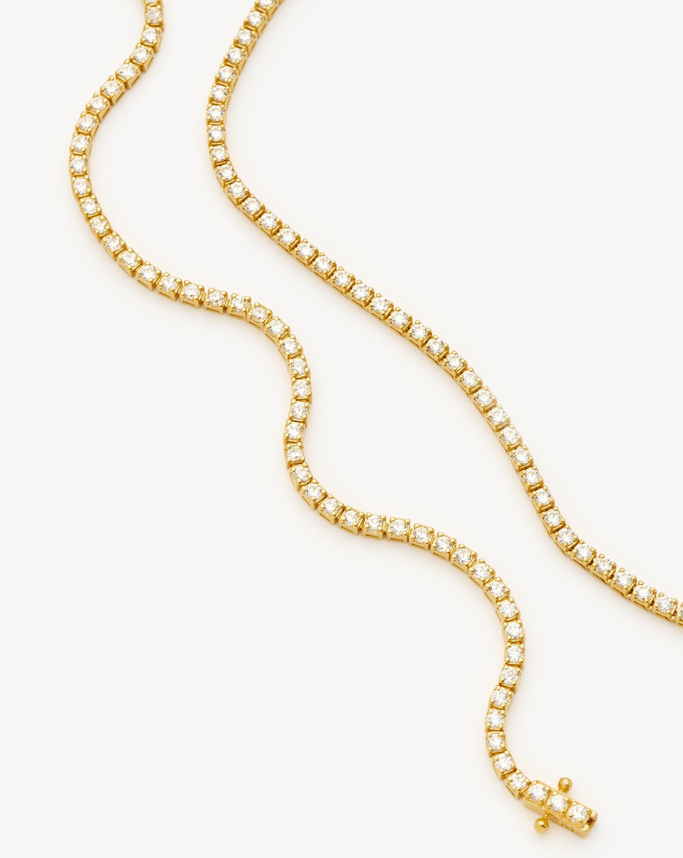 Classic Tennis Necklace & Bracelet Set | 18ct Gold Vermeil Cubic Zirconia Mixed Jewellery Set Missoma 