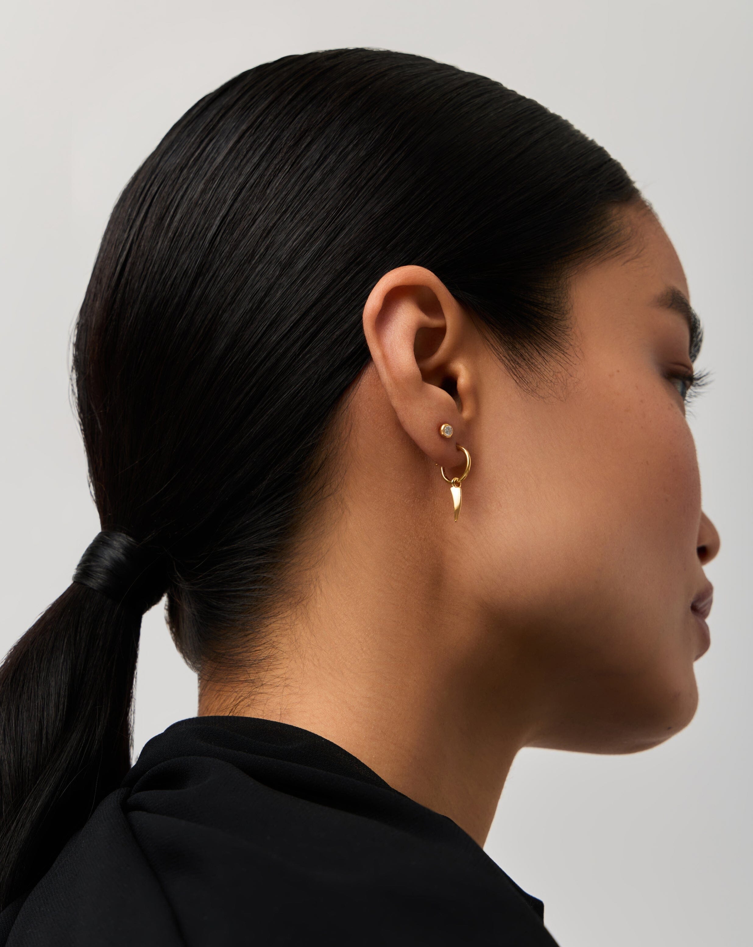 Claw Hoop & Stud Earring Set | 18ct Gold Vermeil Layering Sets Missoma 