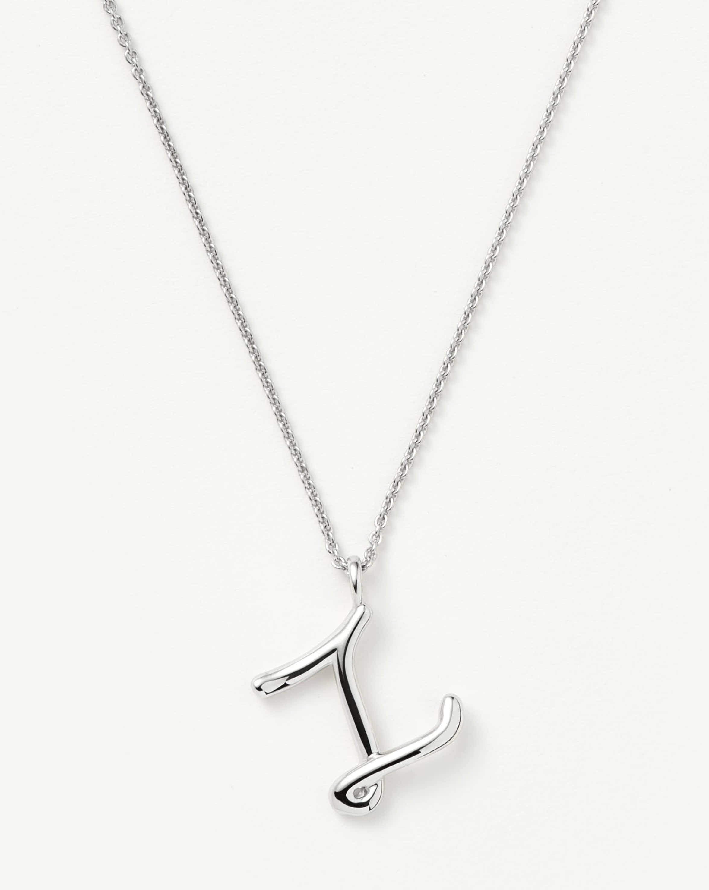 Curly Molten Initial Pendant Necklace - Initial Z | Sterling Silver Necklaces Missoma 