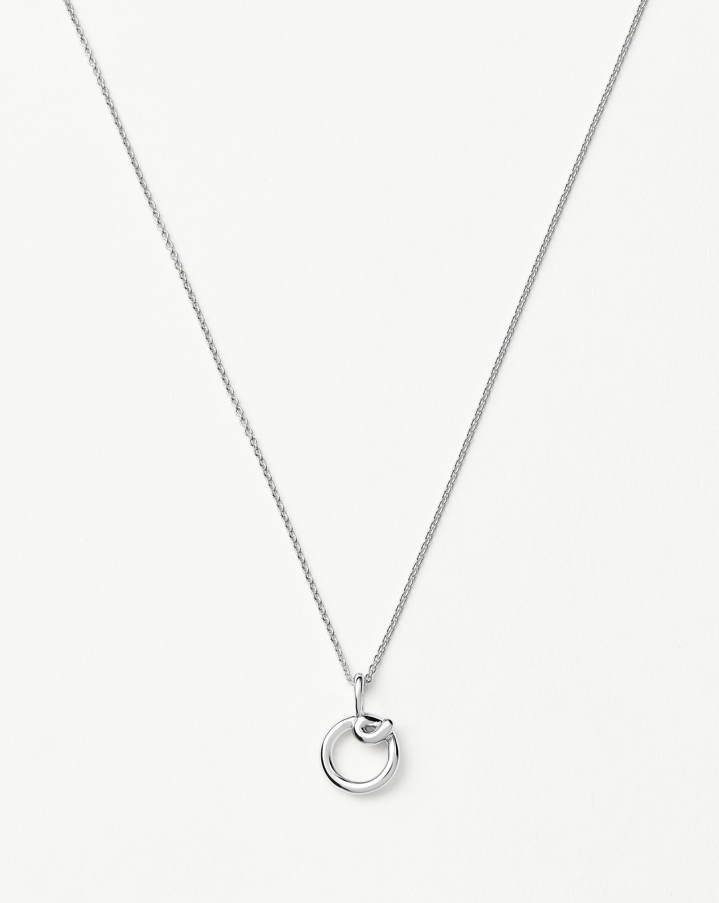 Curly Molten Mini Initial Necklace - O | Sterling Silver Necklaces Missoma 