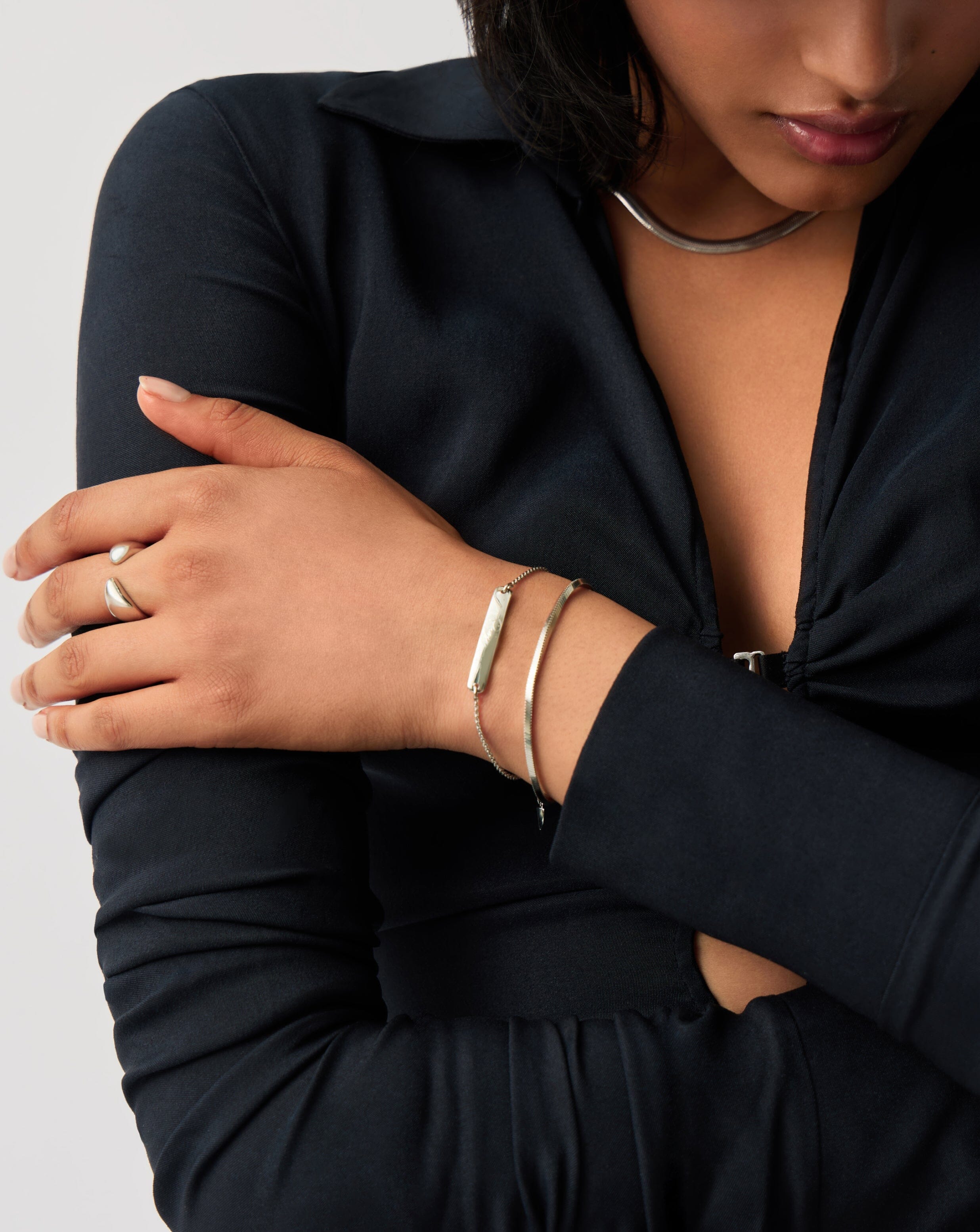 Engravable Bar Chain Bracelet | Silver Plated Bracelets Missoma 