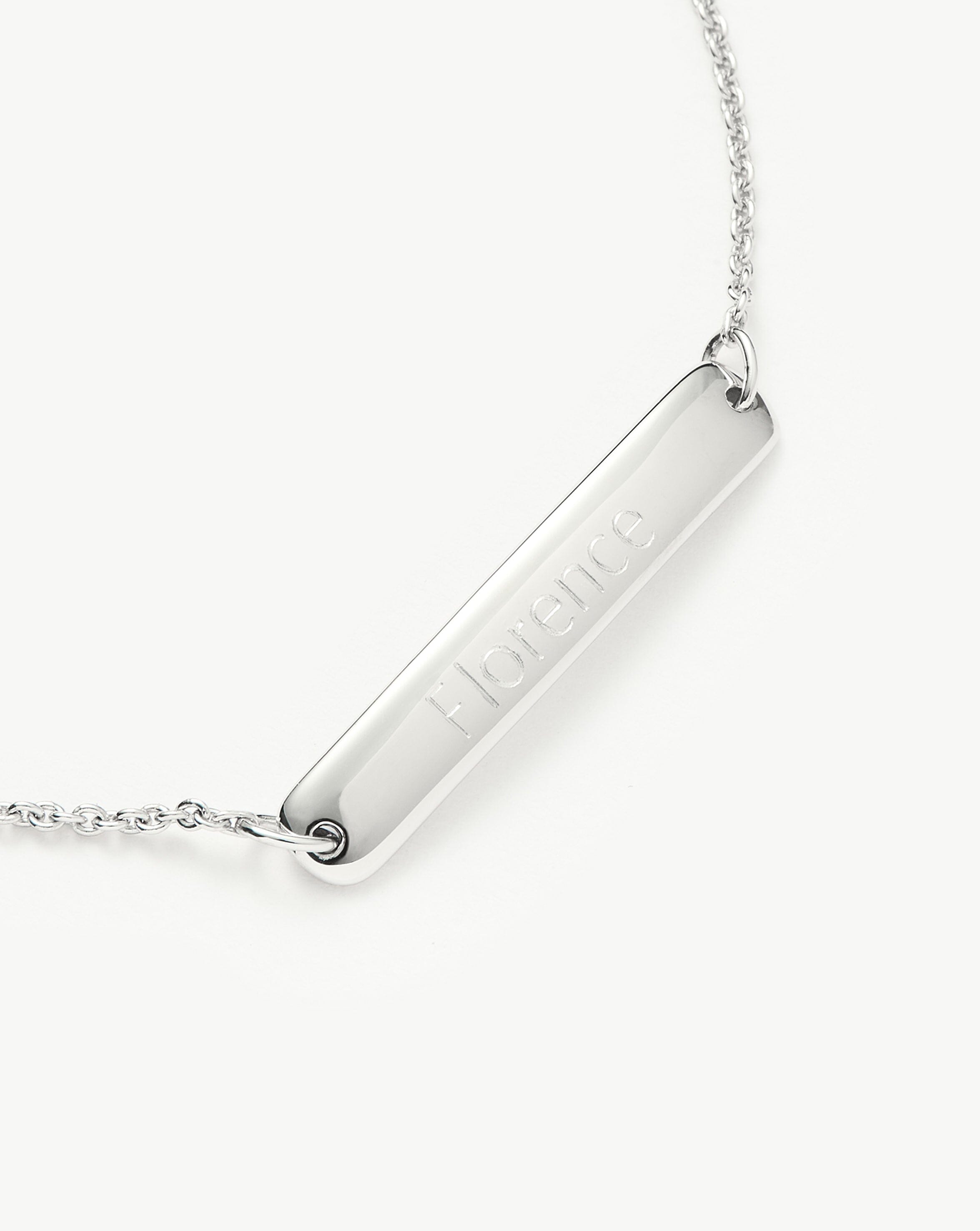 Sterling silver bar bracelet on sale engraved