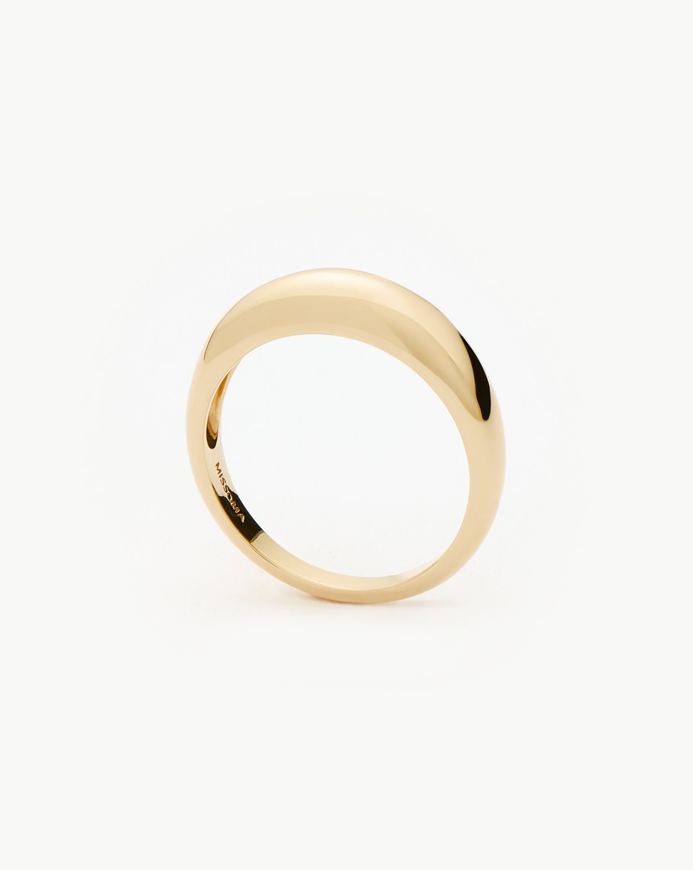 Fine Classic Dome Ring | 14ct Solid Gold Rings | Missoma