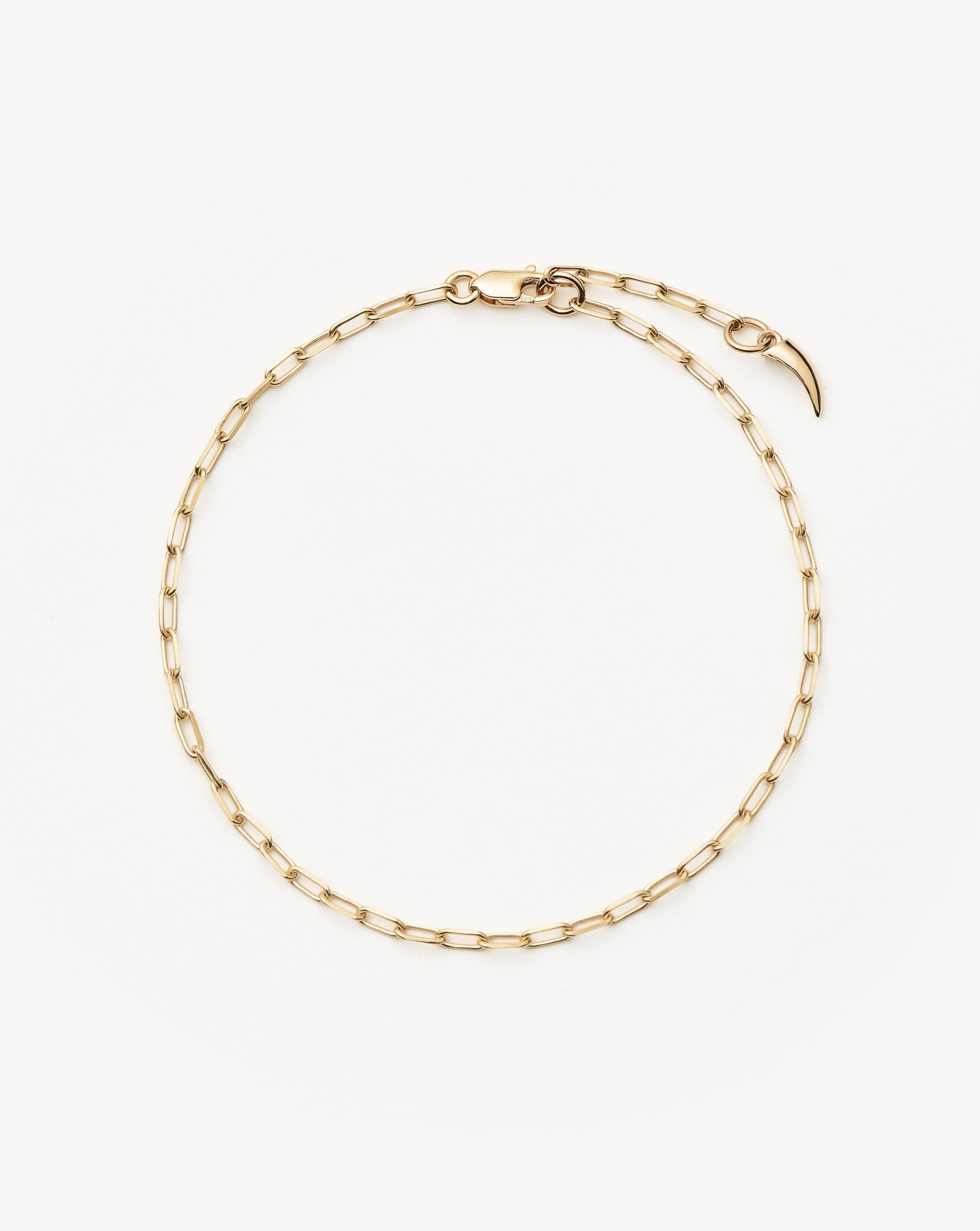 Fine solid 14k yellow selling gold paperclip bracelet