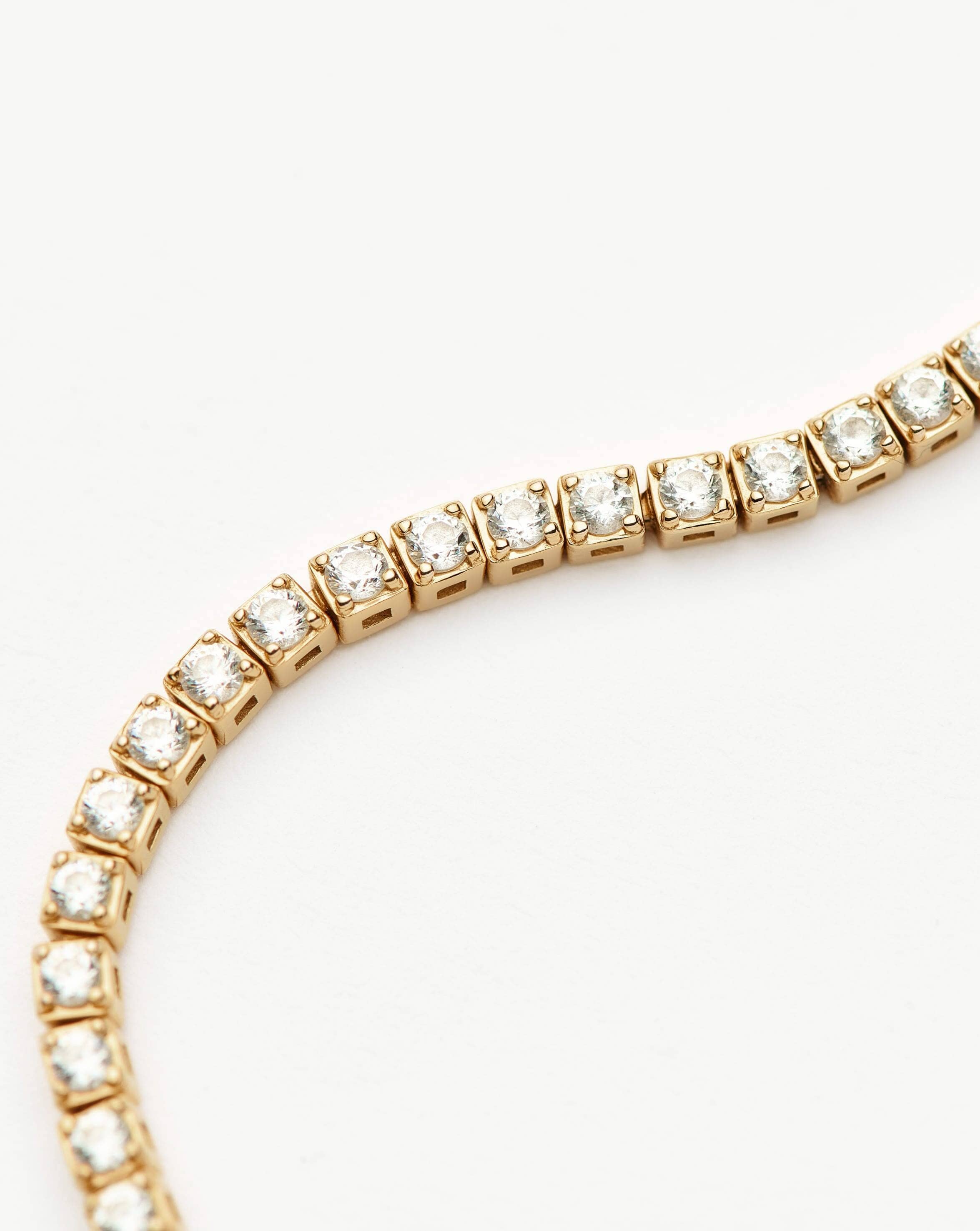 Fine Diamond Tennis Bracelet - Size L | 14ct Solid Gold Lab Grown Diamonds Bracelets Missoma 