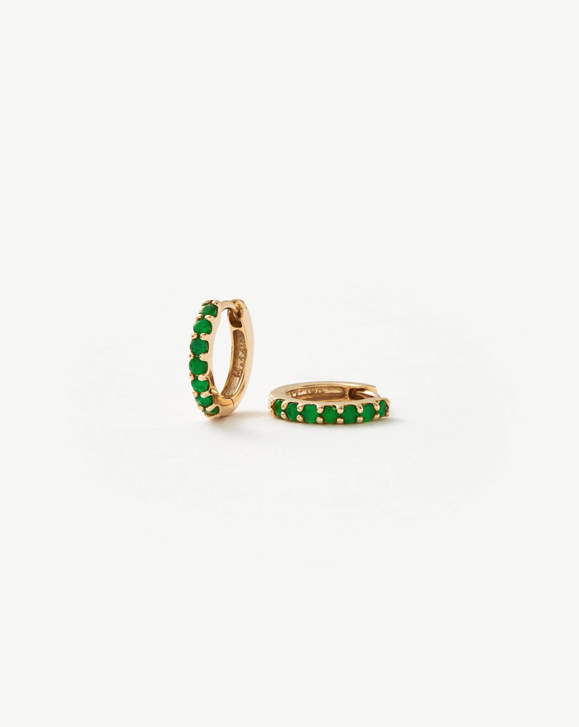 Fine Emerald Huggies Earrings | Missoma