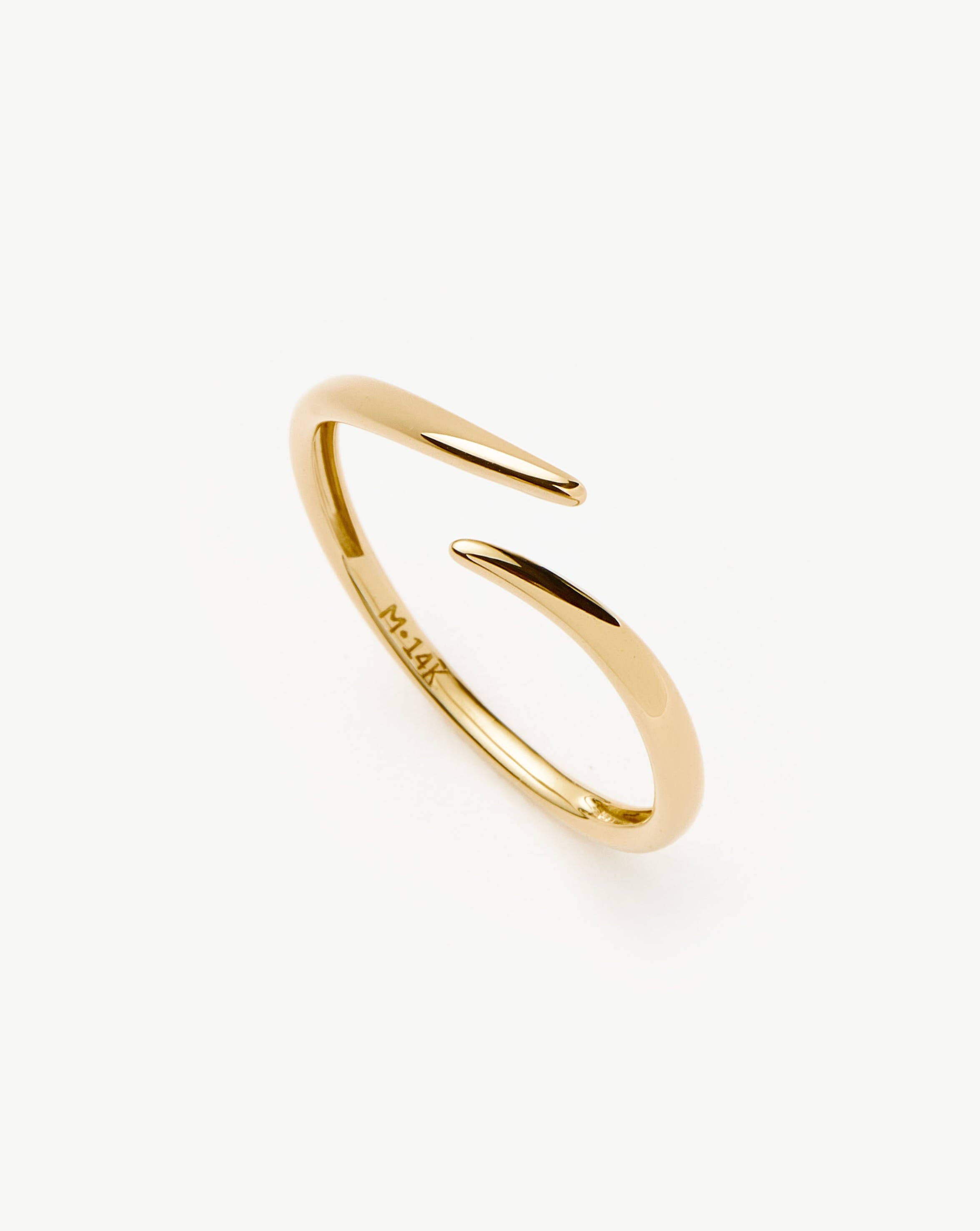 Fine Open Claw Ring | 14ct Solid Gold Rings Missoma 