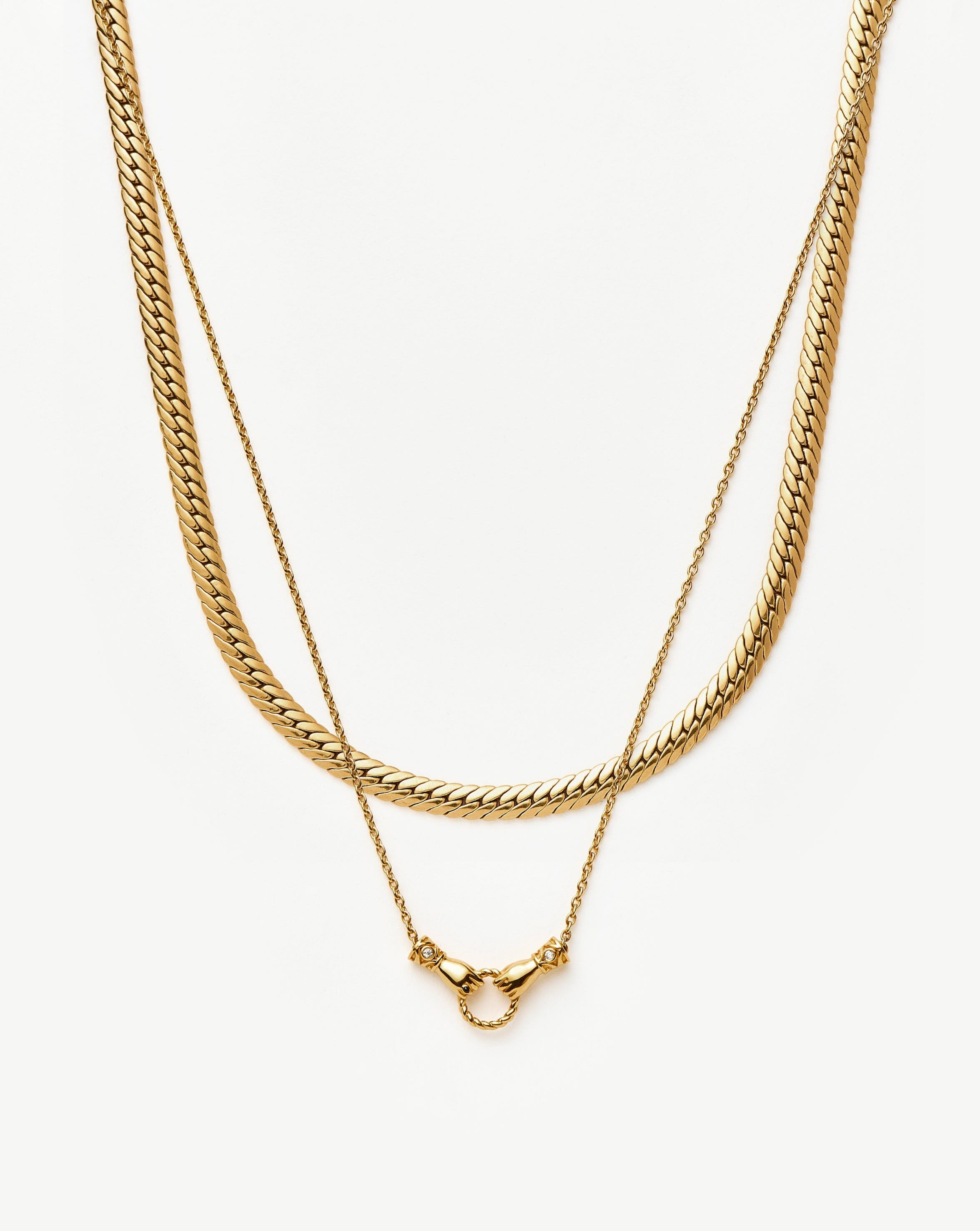 Harris Reed In Good Hands Slider Necklace Set | 18ct Gold Plated Layering Sets Missoma 