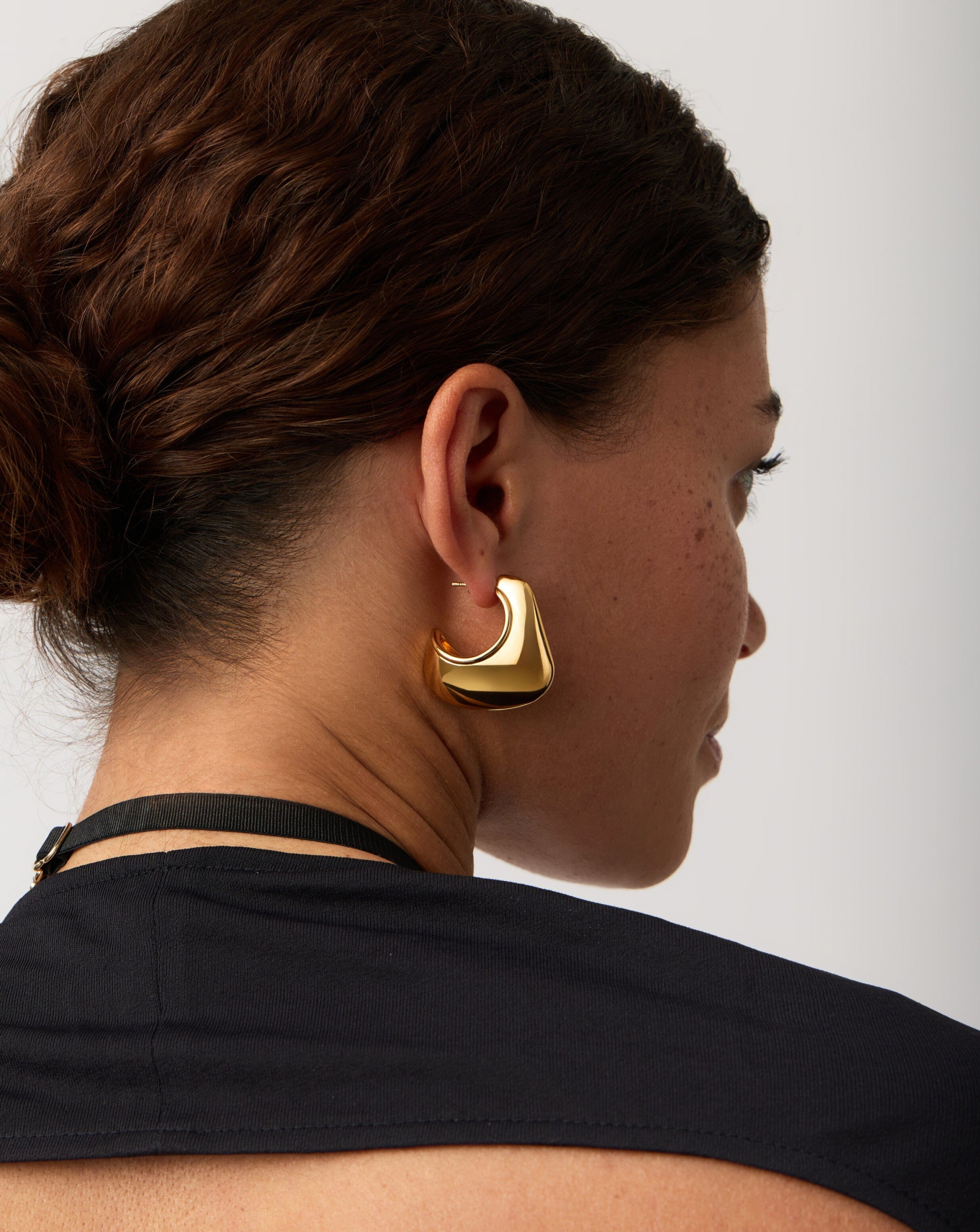 Hera Dome Large Hoop Earrings | 18ct Gold Plated Earrings Missoma 