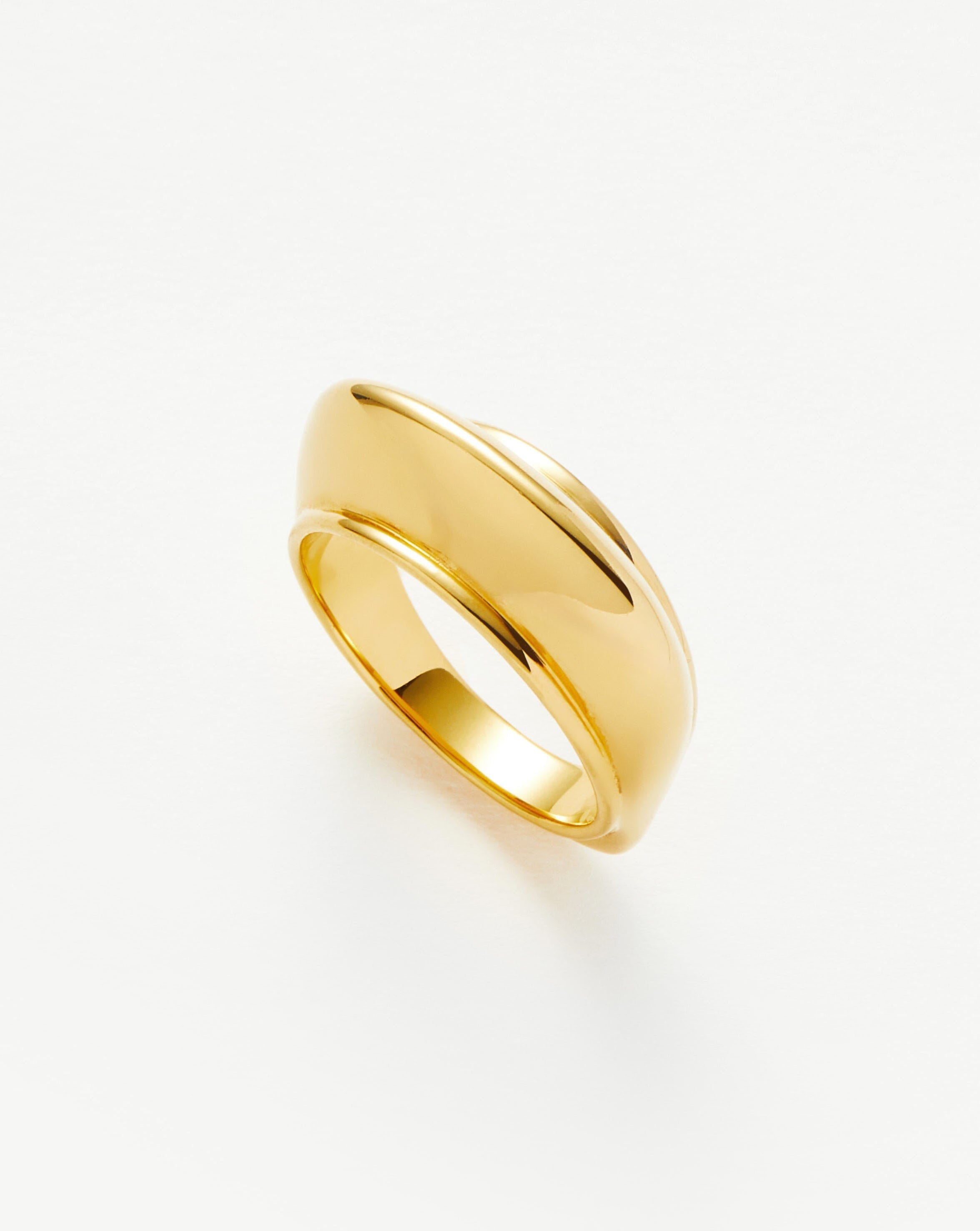 Hera Dome Stacking Ring | 18ct Gold Vermeil Rings Missoma 