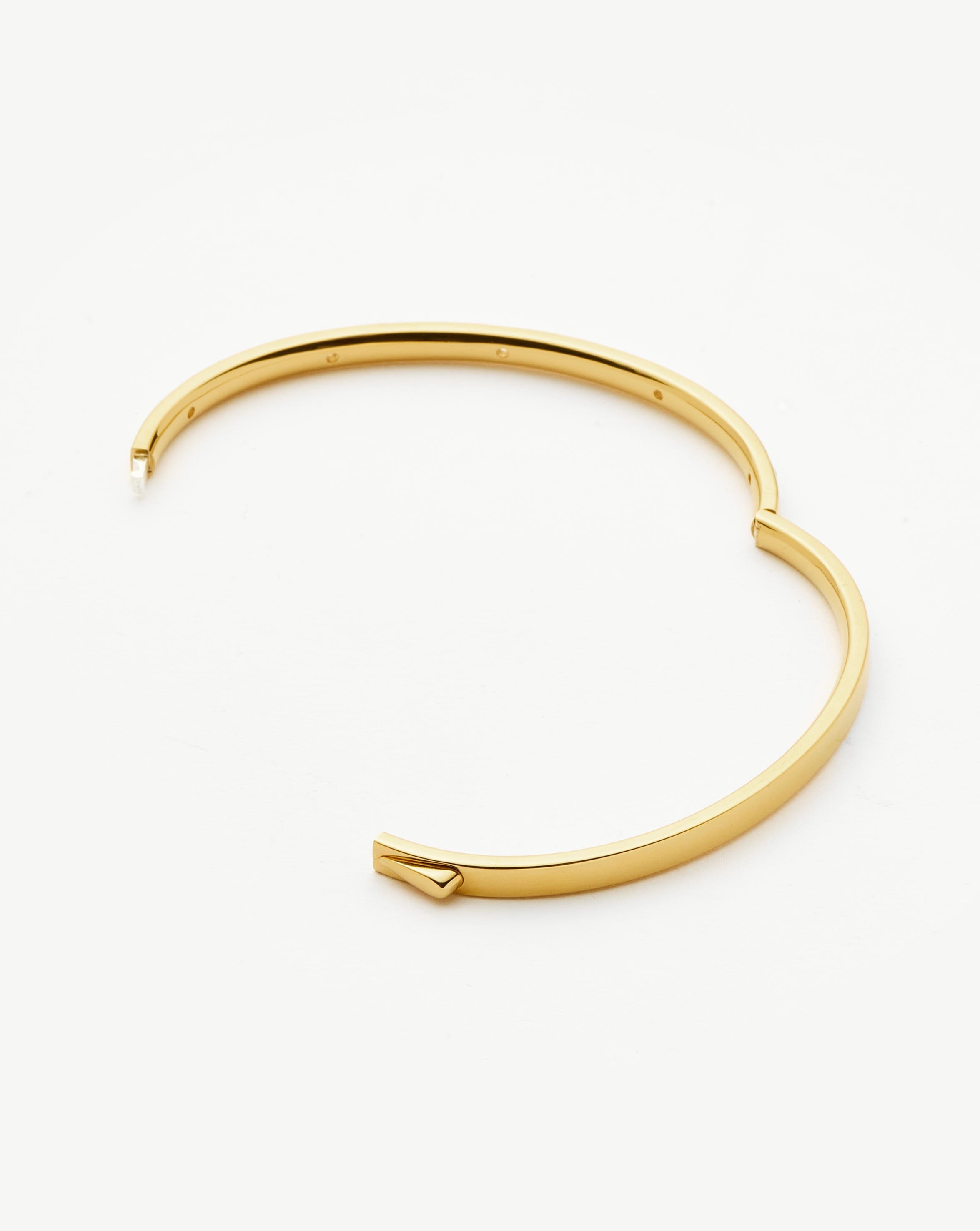 Interstellar Hinged Bangle | 18ct Gold Vermeil/Cubic Zirconia Bracelets Missoma 