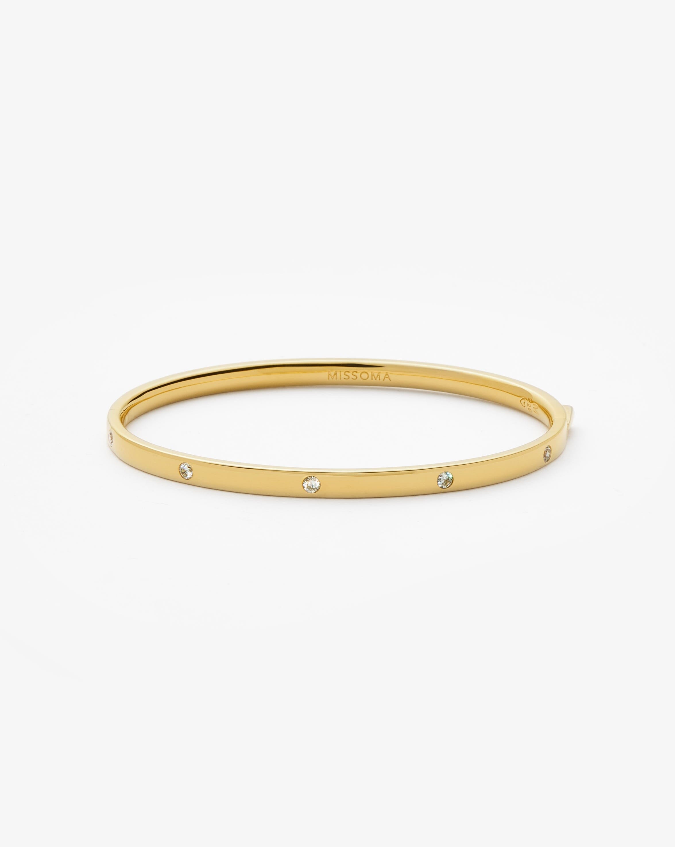 Interstellar Hinged Bangle | 18ct Gold Vermeil/Cubic Zirconia Bracelets Missoma 