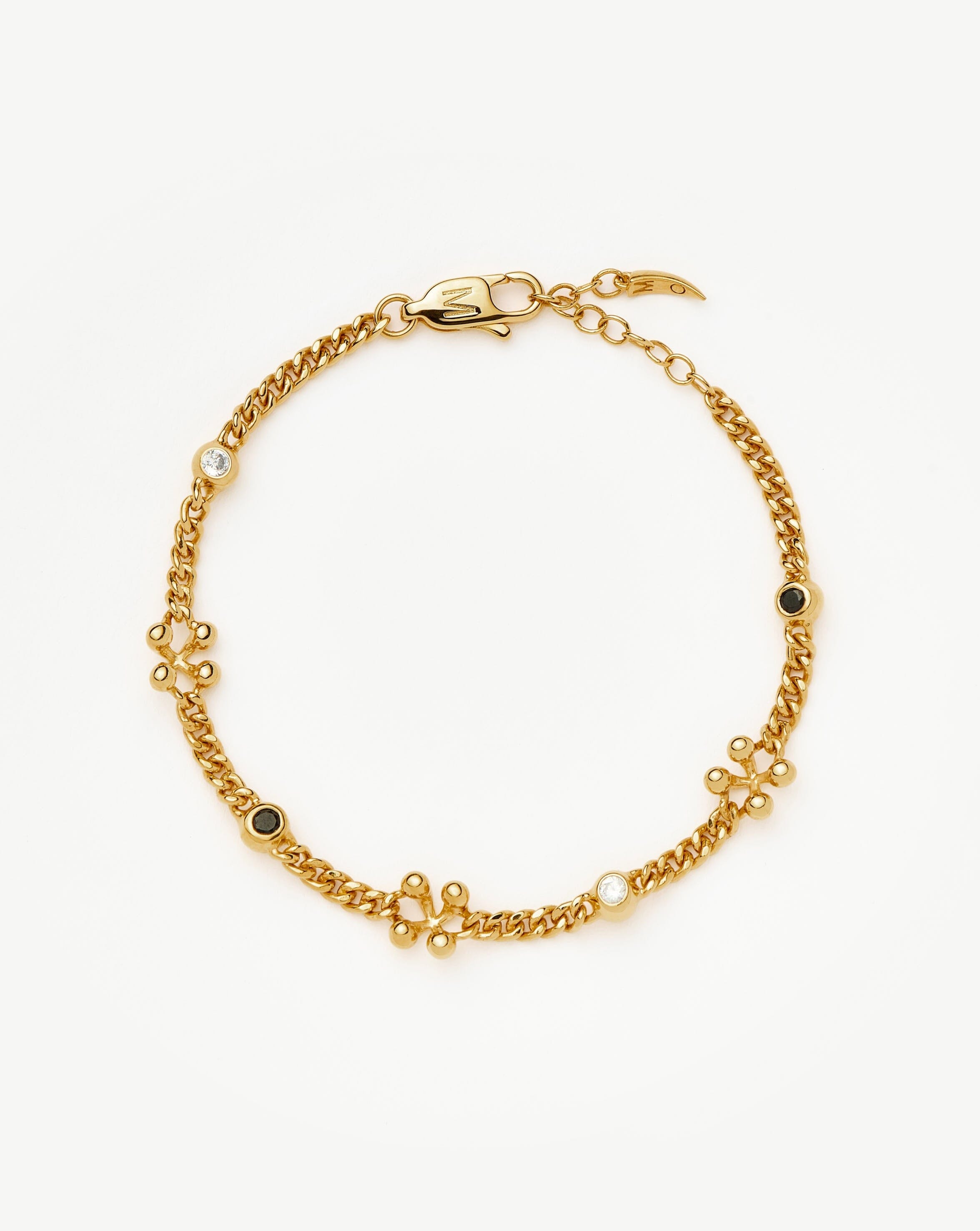 Kinetic Duality Charm Bracelet | 18ct Gold Plated Cubic Zirconia Bracelets Missoma 