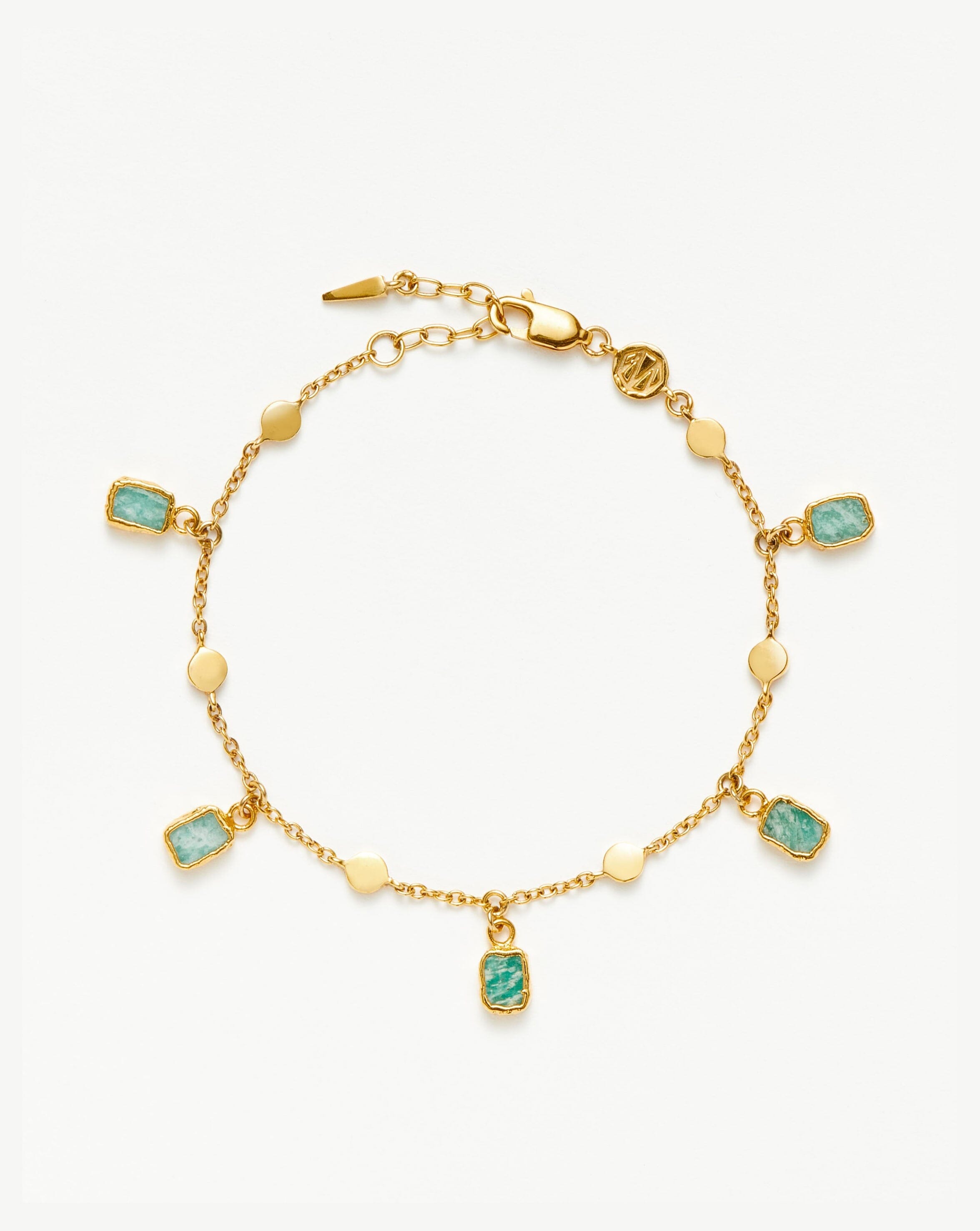 Lena Charm Bracelet | 18ct Gold Plated/Amazonite Bracelets Missoma 