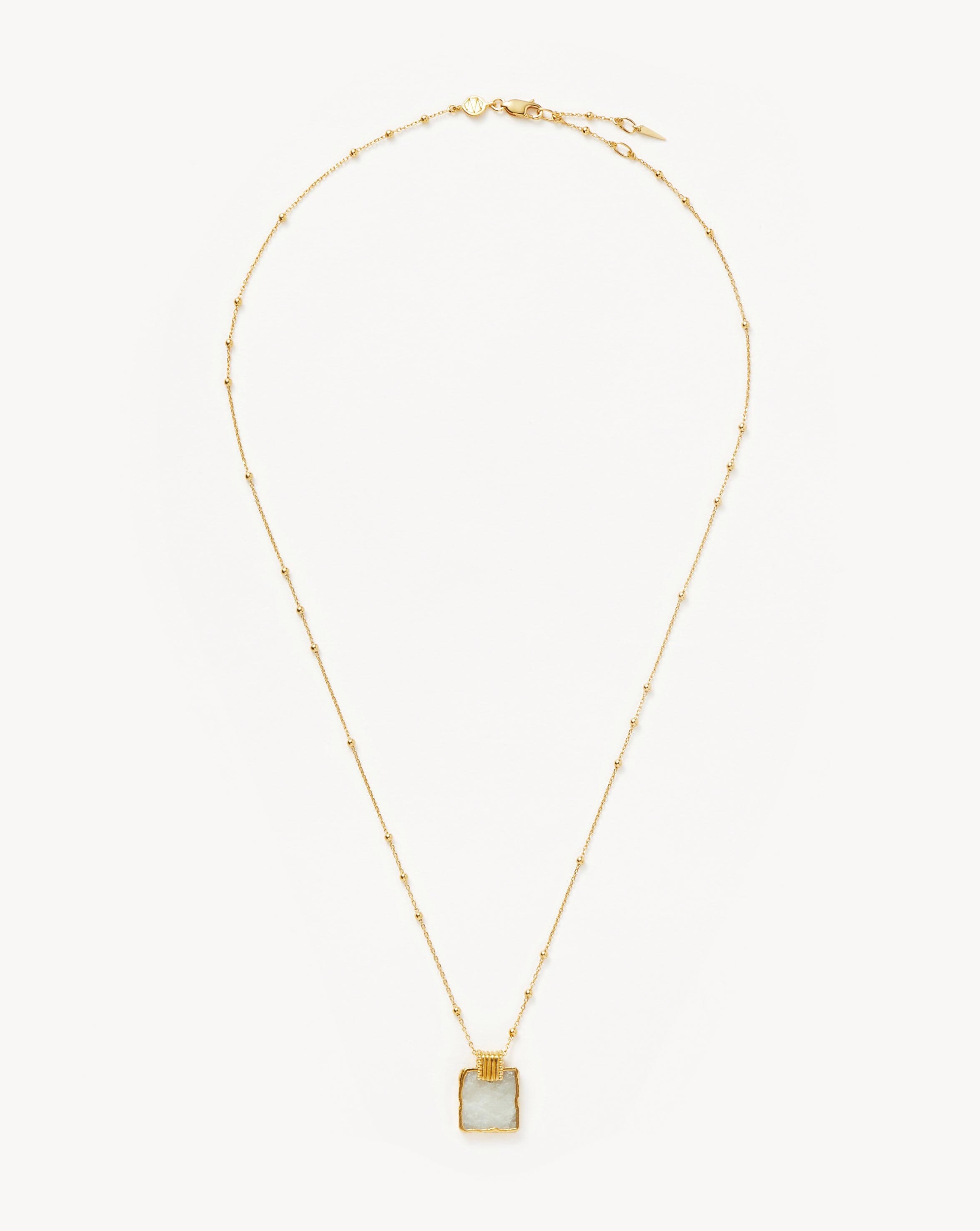 Lena Charm Necklace | 18ct Gold Plated Vermeil/Rainbow Moonstone
