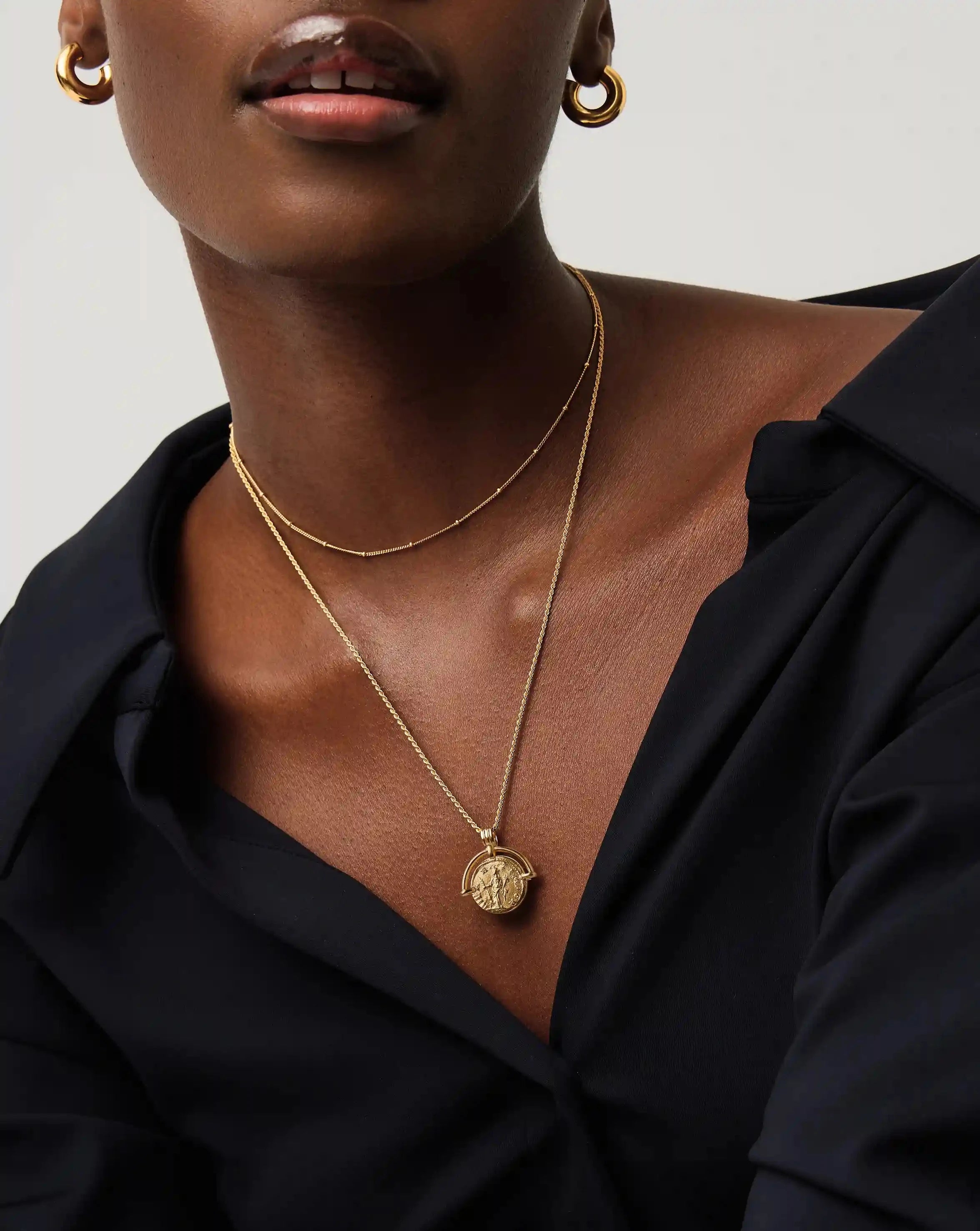 Lucy Williams Roman Arc Chain Necklace Set | 18ct Gold Vermeil Layering sets Missoma 