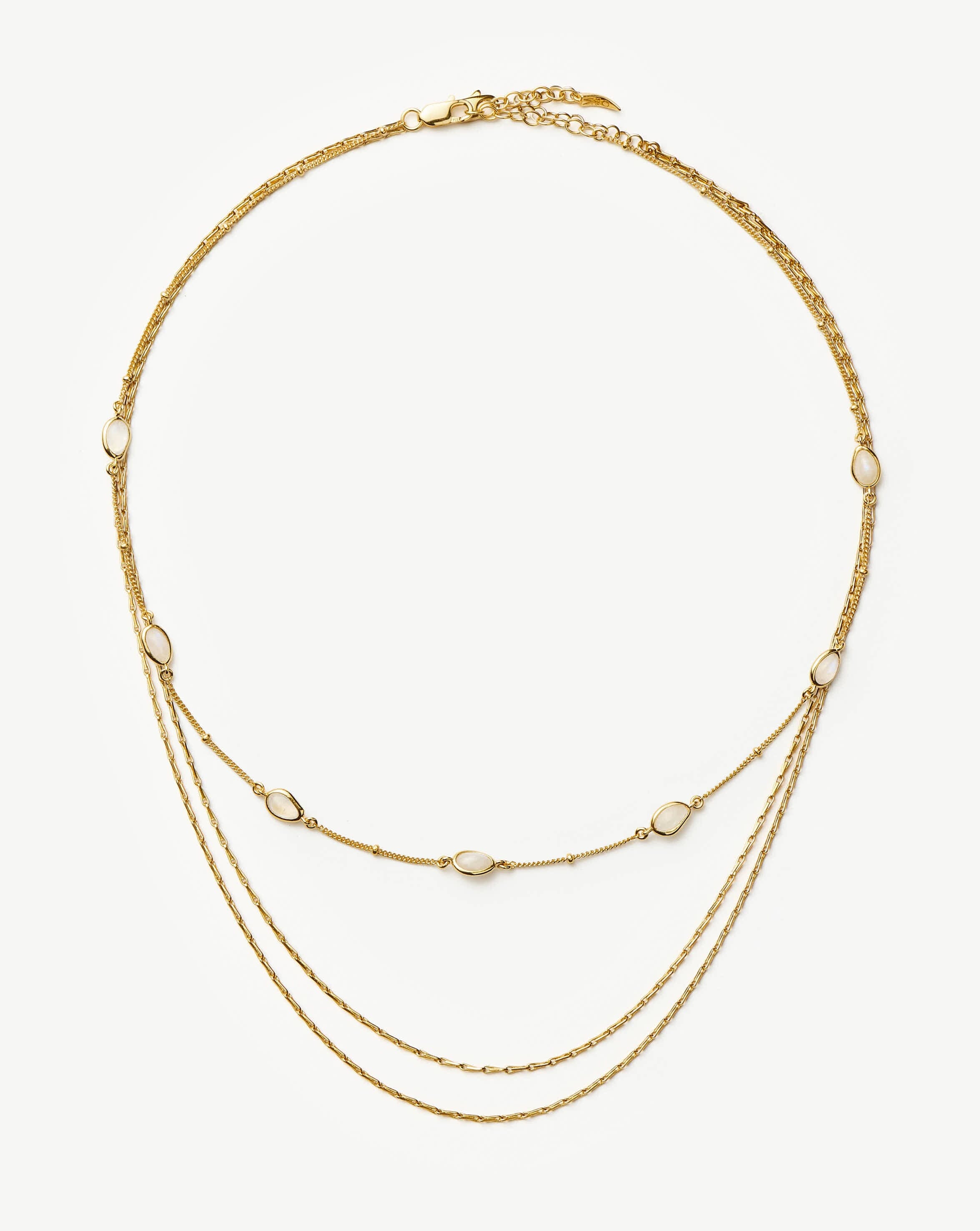 Magma & Twisted Double Chain Necklace Set | 18ct Gold Vermeil Layering Sets Missoma 