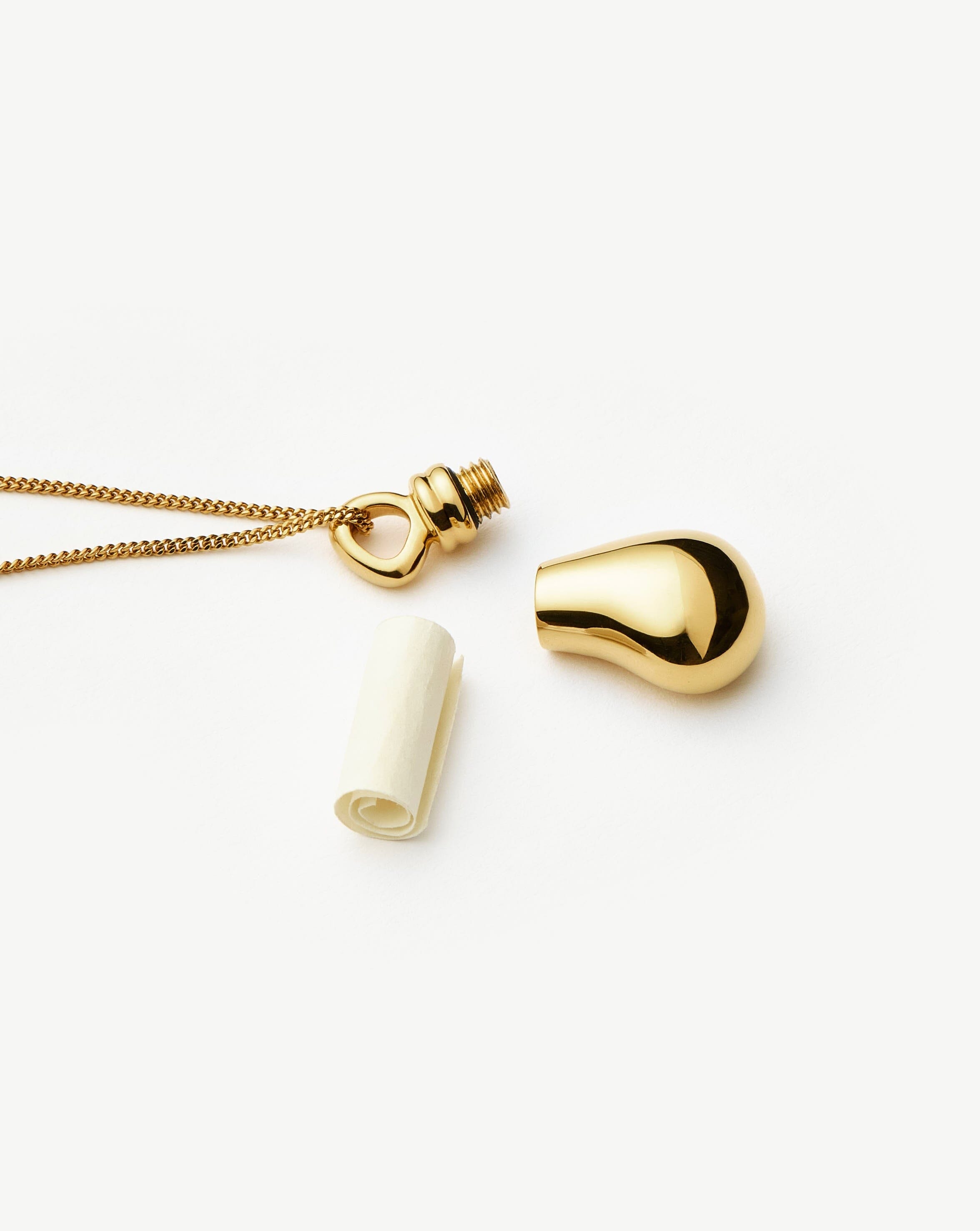 Message in a Bottle Droplet Pendant Necklace | 18ct Gold Plated Necklaces Missoma 