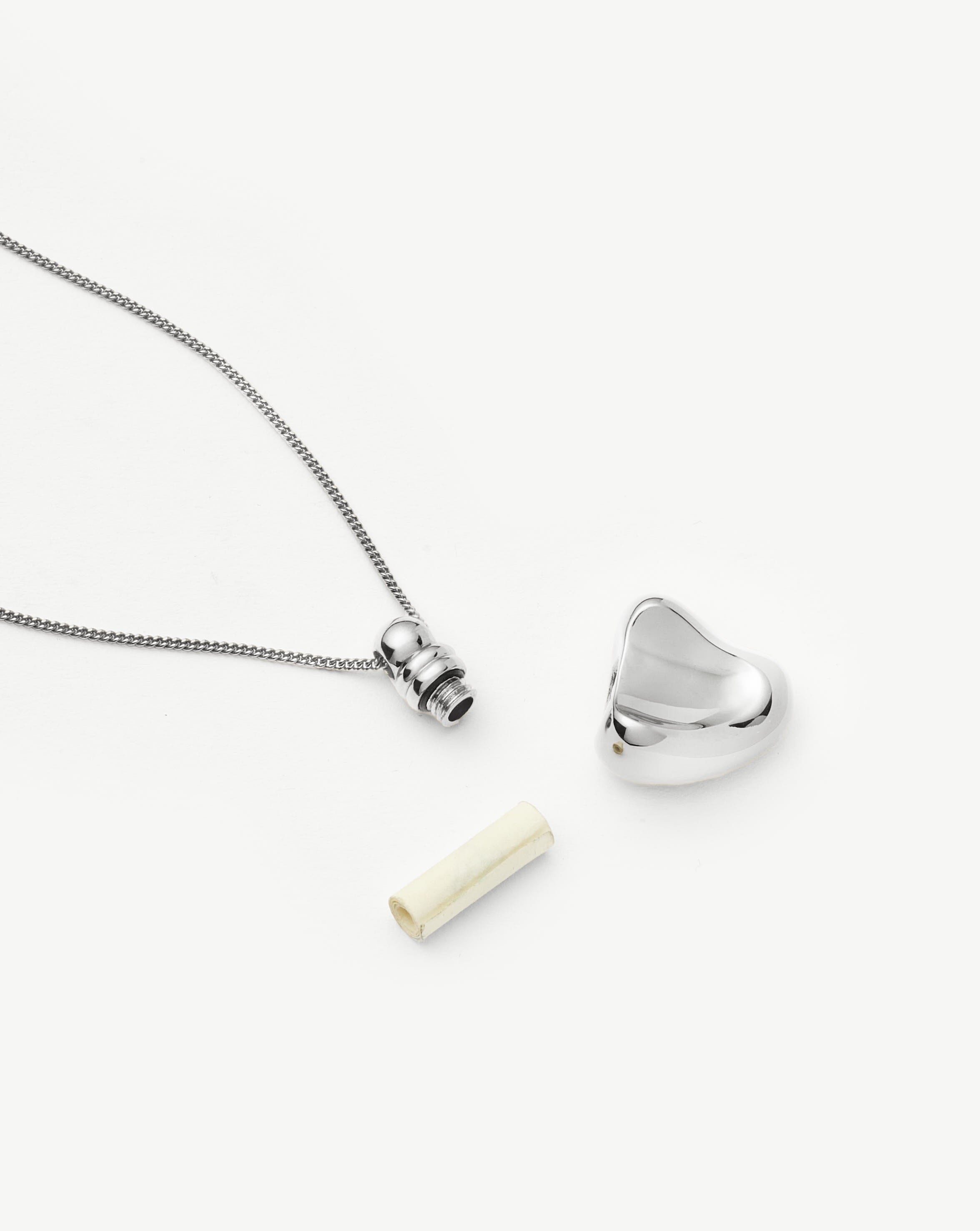 Message in a Bottle Heart Pendant Necklace | Silver Plated Necklaces Missoma 