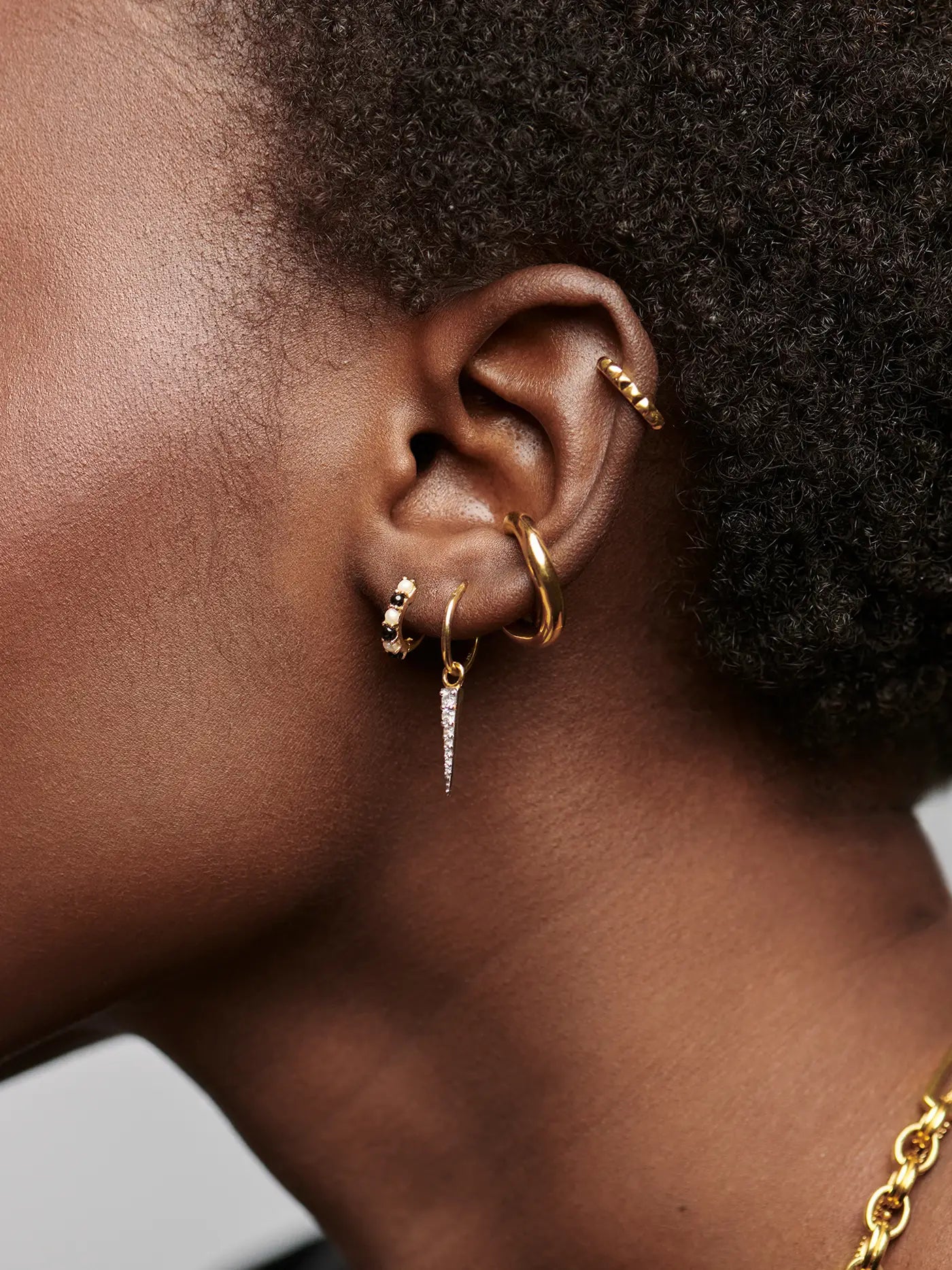Seeing Double Spiral Hoop Earrings in Gold | Uncommon James