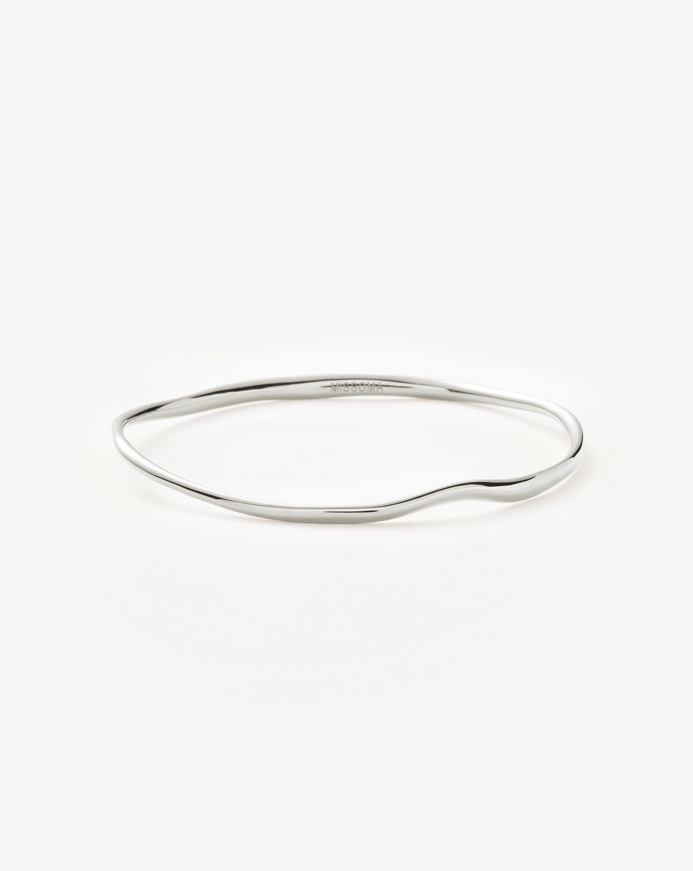 Molten Ripple Bangle | Sterling Silver Bracelets Missoma 