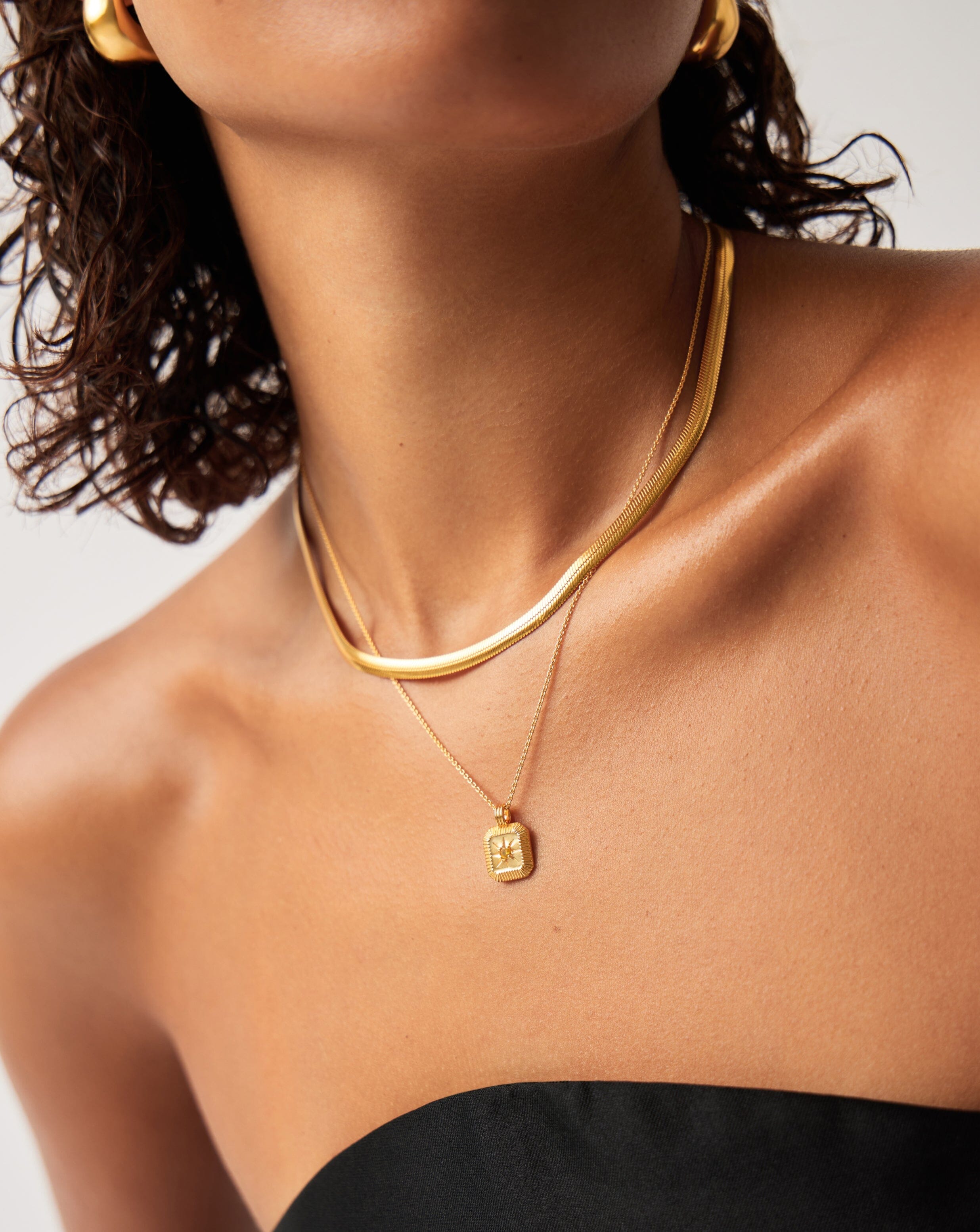 November Birthstone Pendant Necklace | 18ct Gold Vermeil/Citrine Necklaces Missoma 