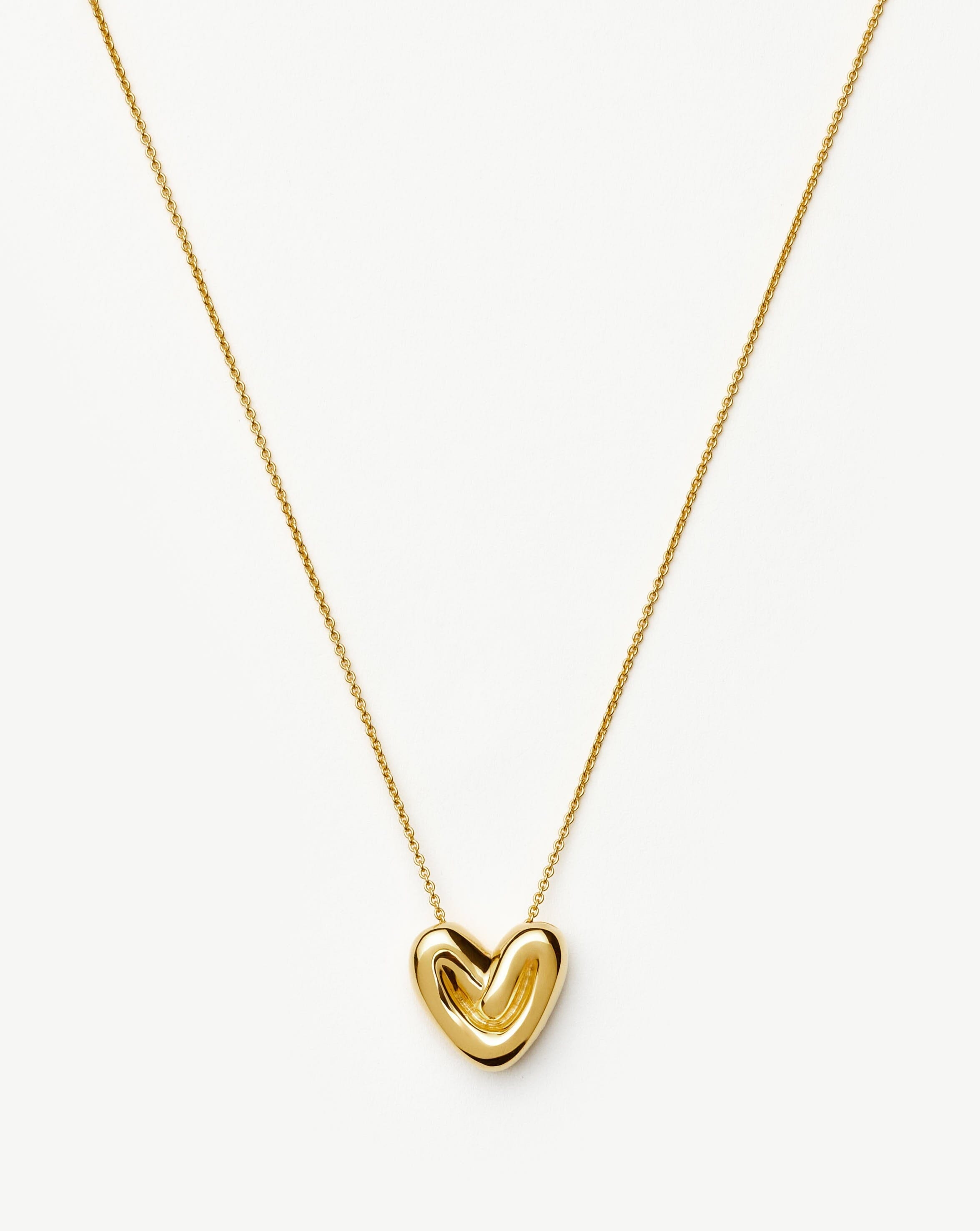 Puffy Heart Pendant Necklace | 18ct Gold Plated Necklaces Missoma 