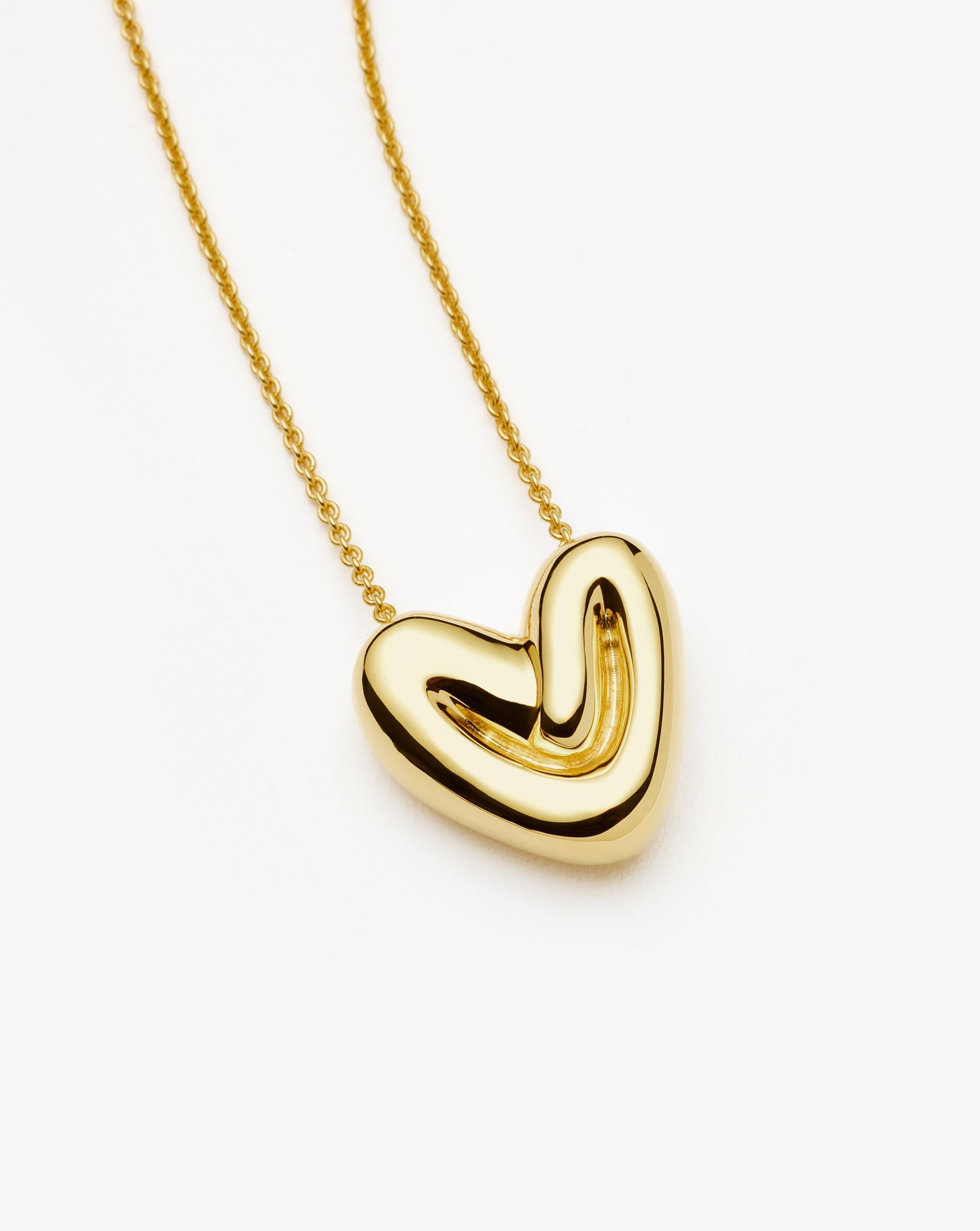 Puffy Heart Pendant Necklace | 18ct Gold Plated Necklaces Missoma 