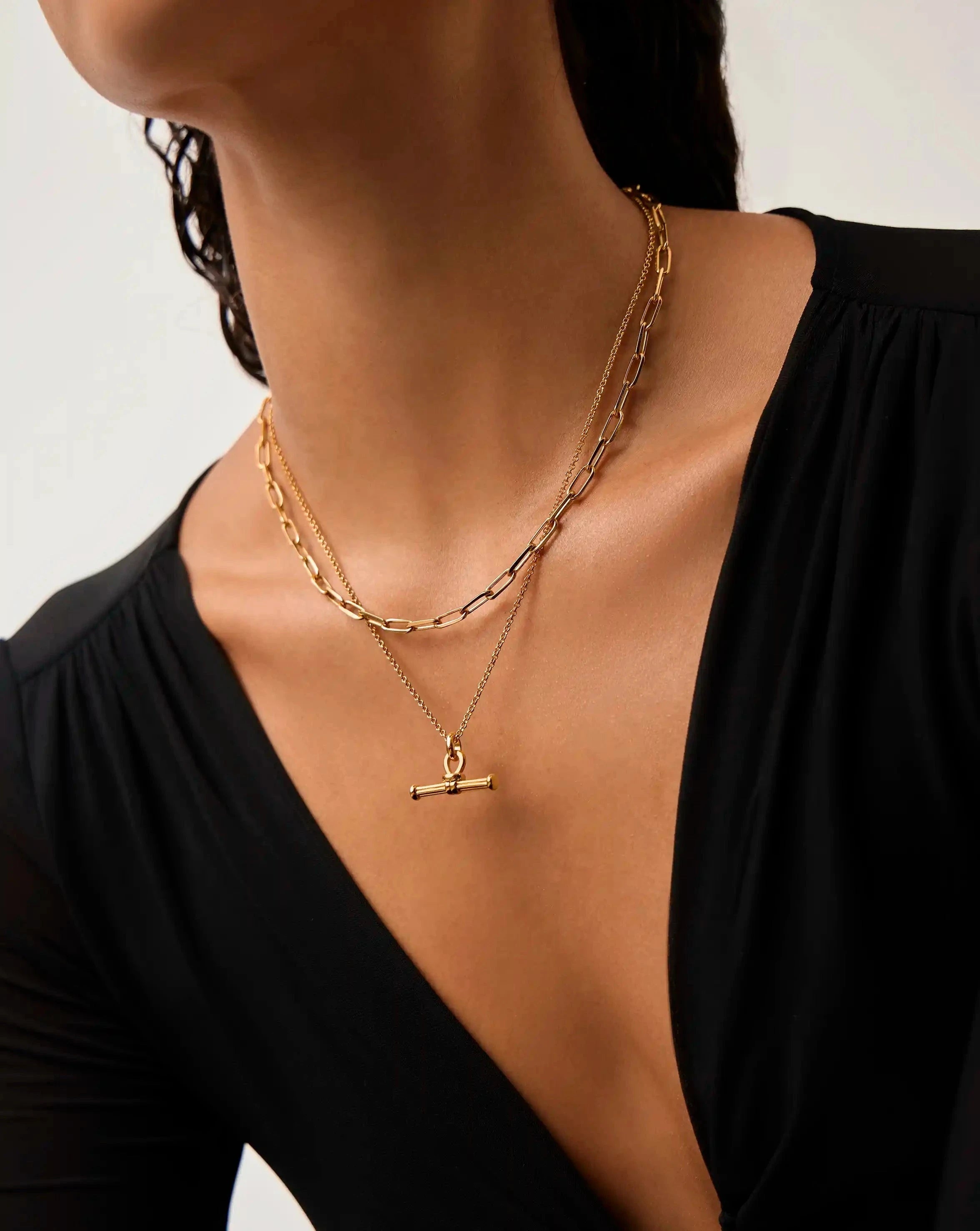 Ridge T-Bar Chain Necklace | 18ct Gold Plated Necklaces Missoma 