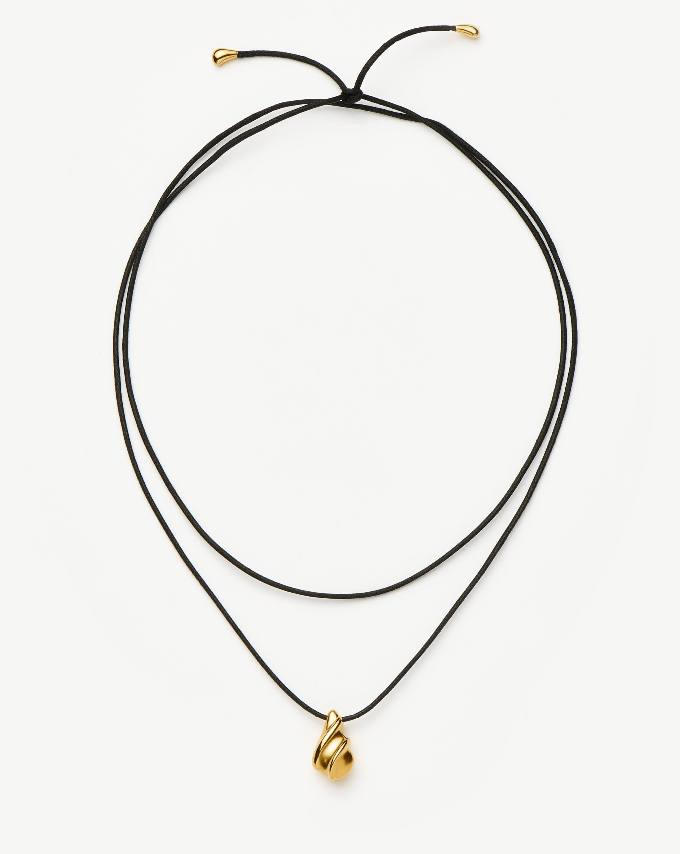 Savi Ridge Droplet Pendant Cord Necklace | 18ct Gold Plated Necklaces Missoma 